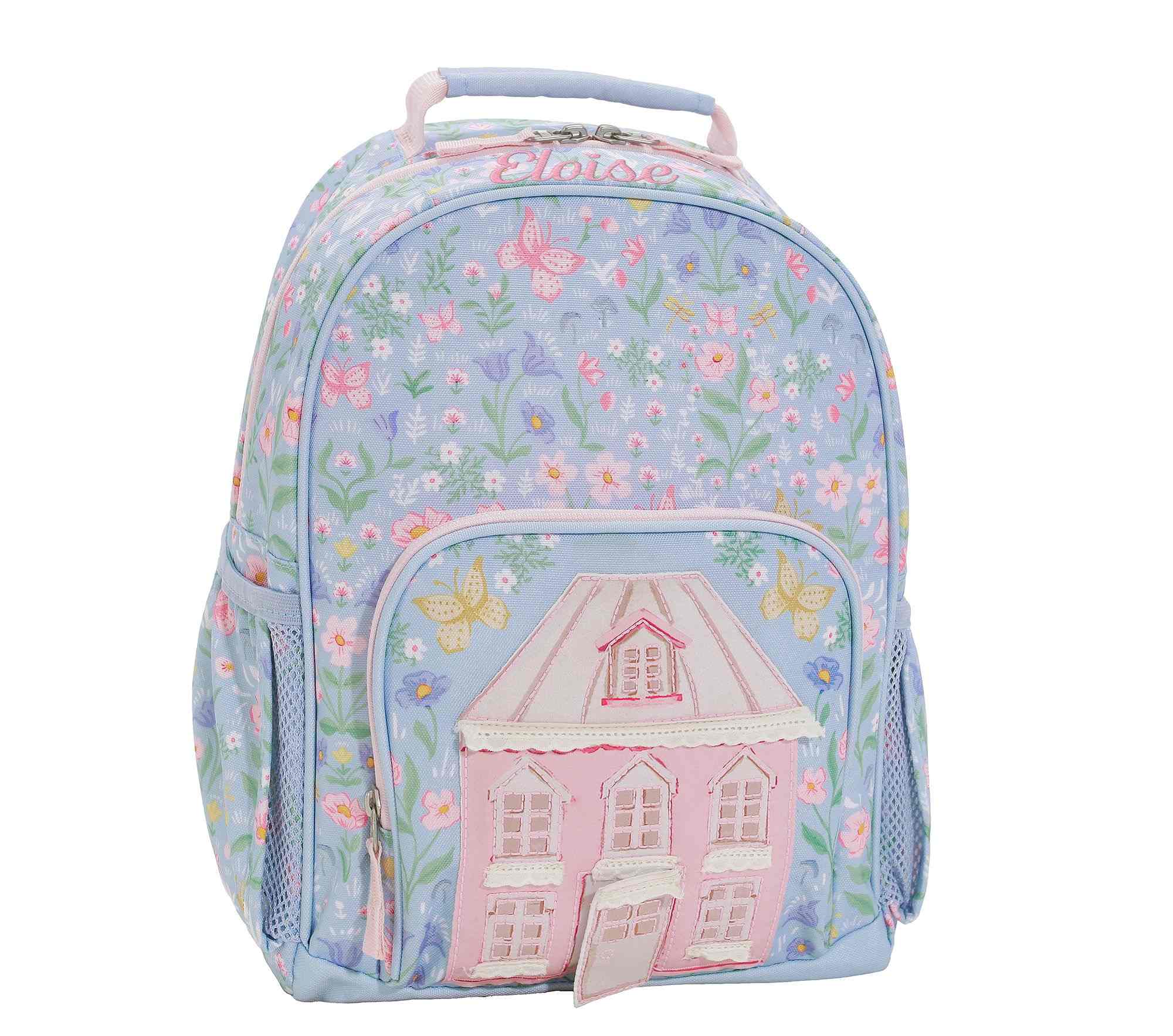 Mackenzie Blue Floral Dollhouse Backpacks