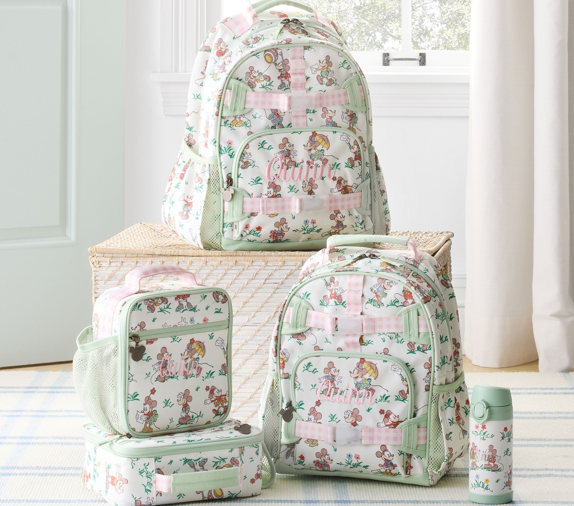 Mackenzie Disney Home x Sanderson Floral Mickey & Minnie Mouse Backpack