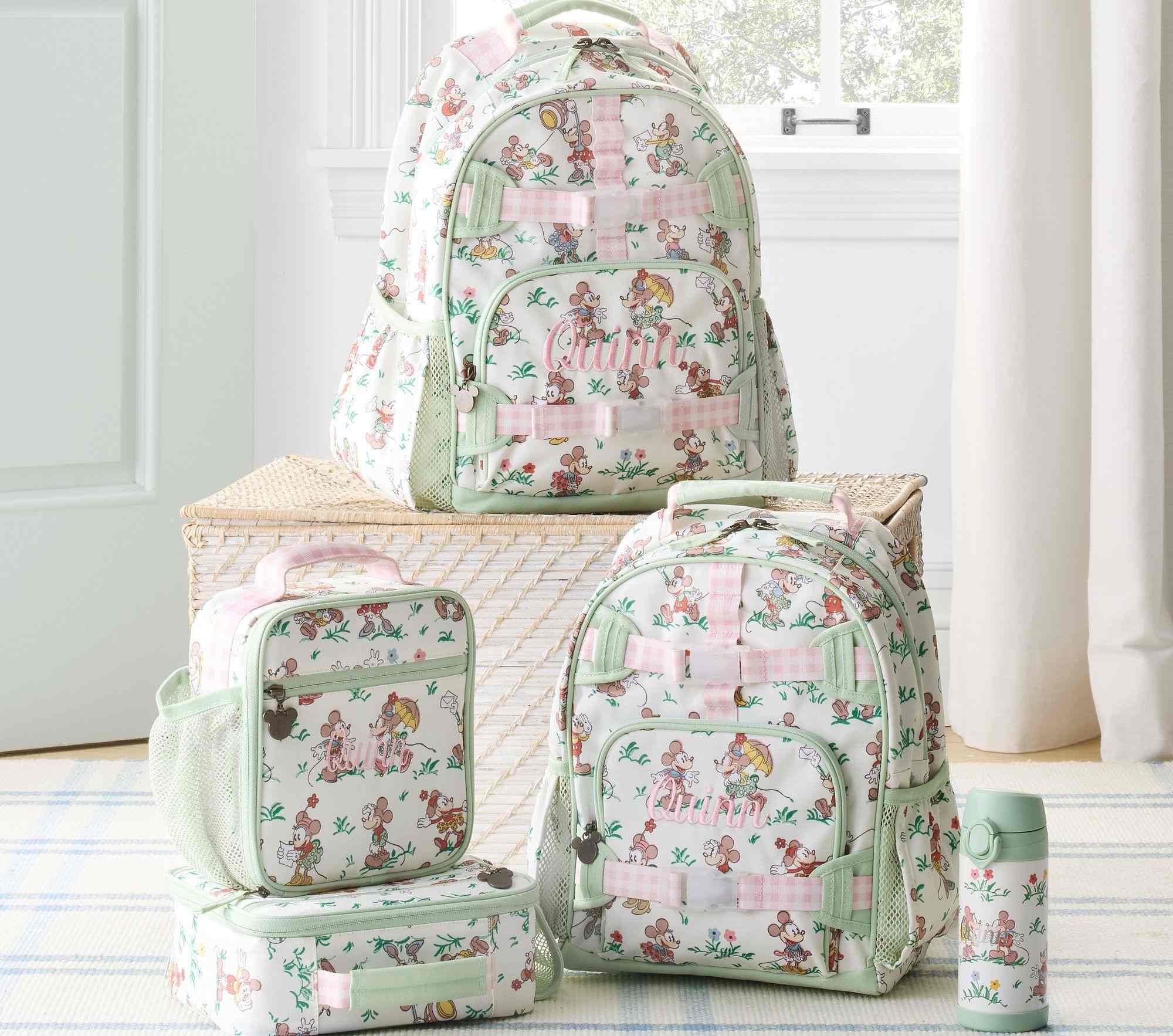 Mackenzie Disney Home x Sanderson Floral Mickey & Minnie Mouse Backpack