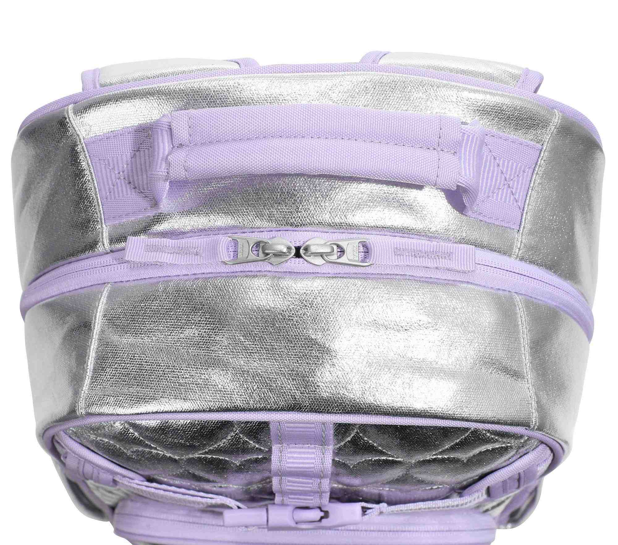 Mackenzie Silver Metallic Hearts Backpacks
