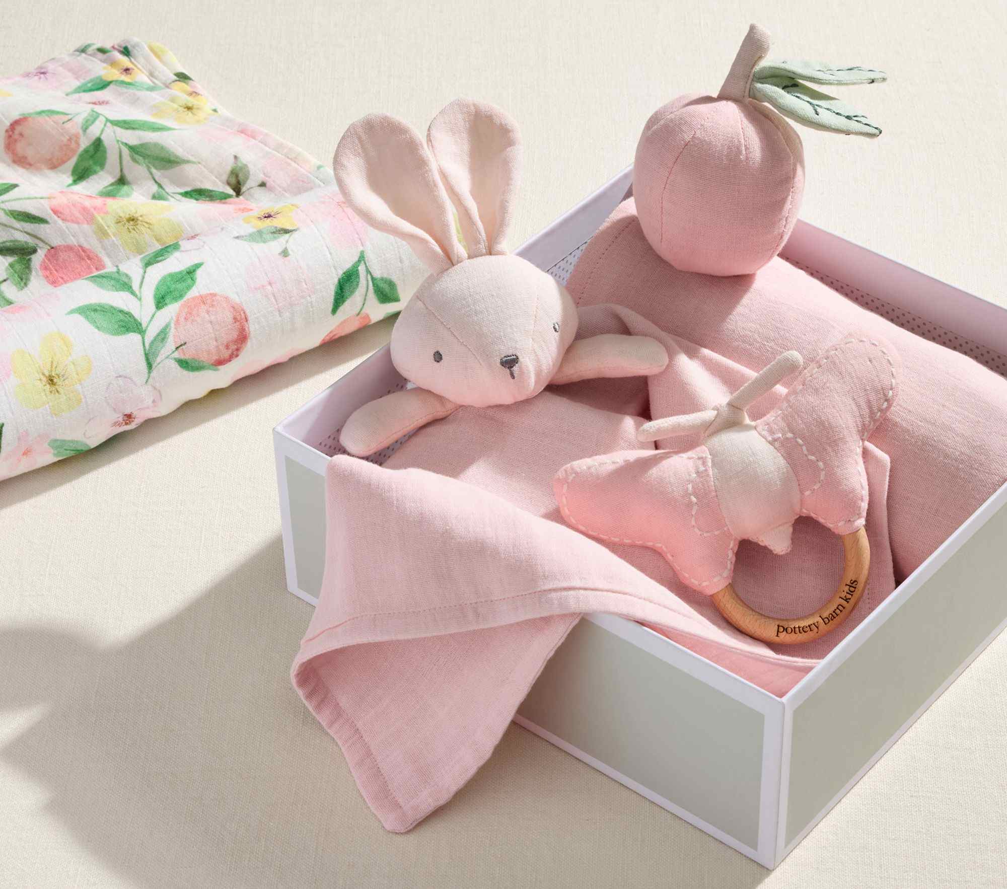 Peach Blossom Muslin Gift Set