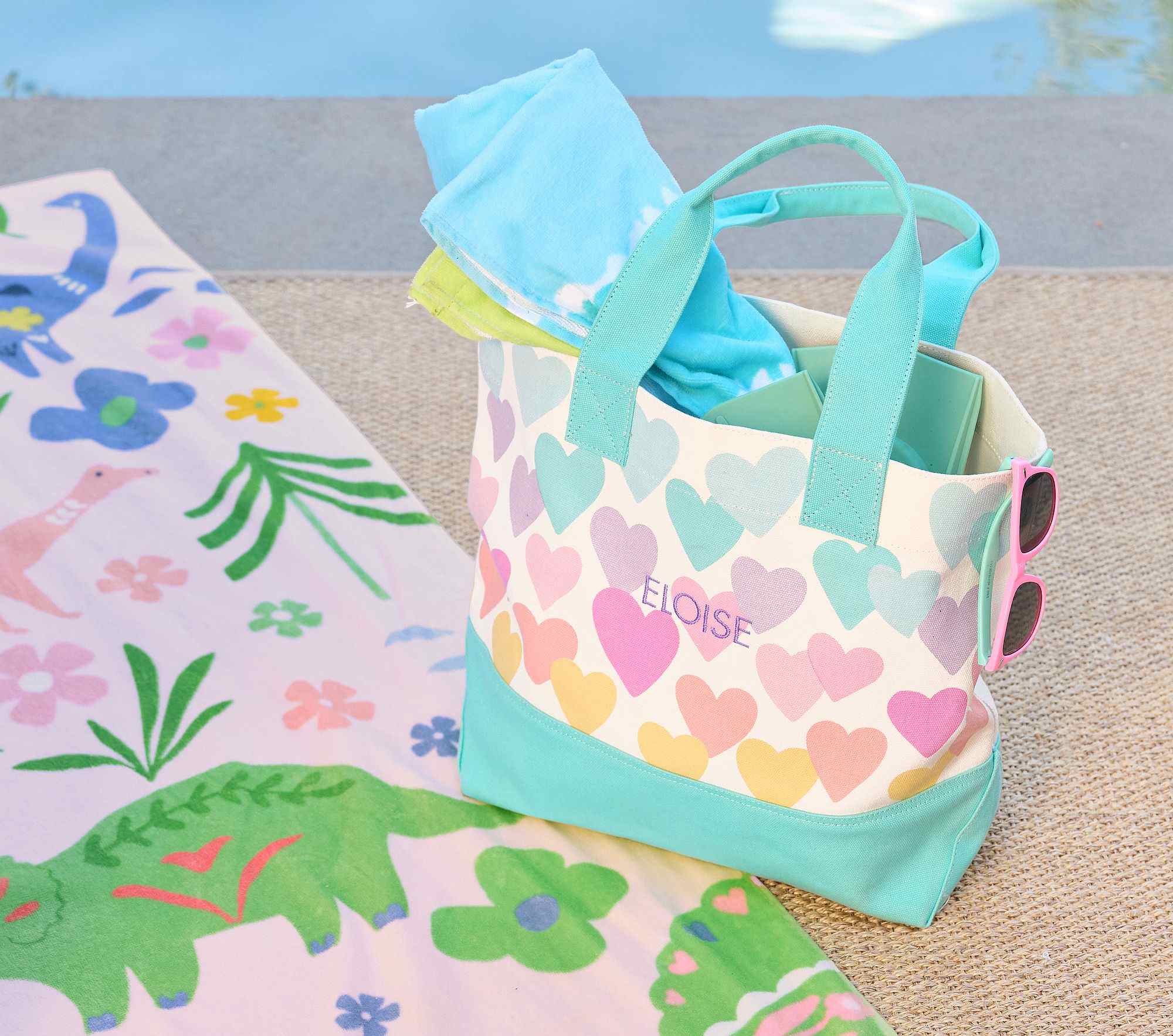 Rainbow Hearts Tote