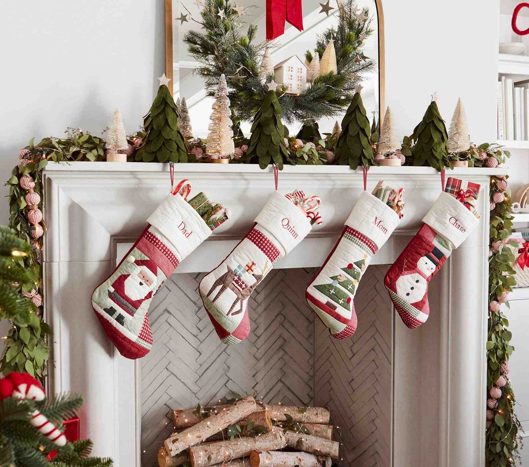 Reindeer Heirloom Quilted Christmas Stocking