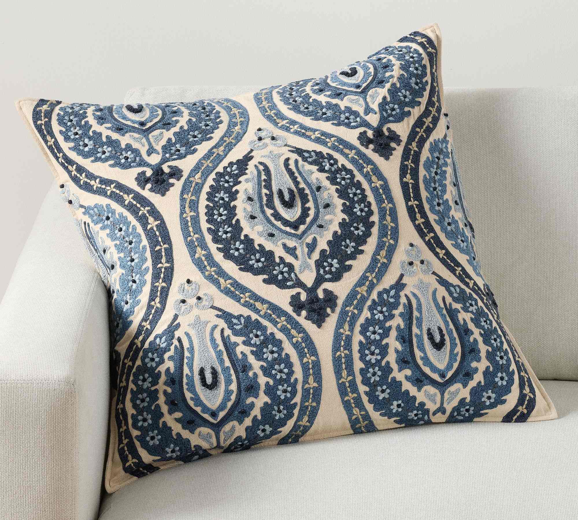 Pottery Barn | Mansfield Embroidered Pillow Cover