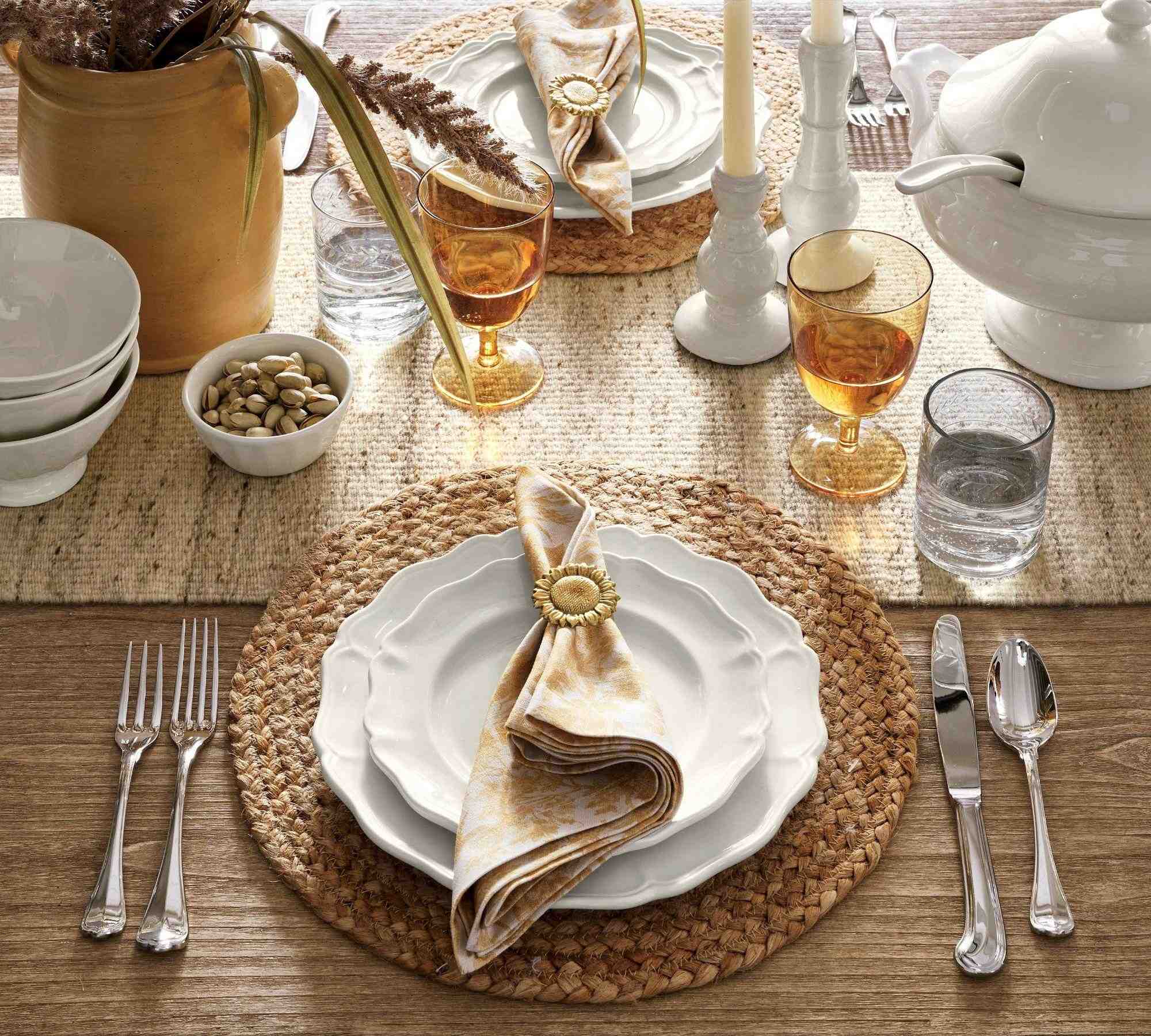 Sorrel Toile Print Organic Napkins - Set of 4