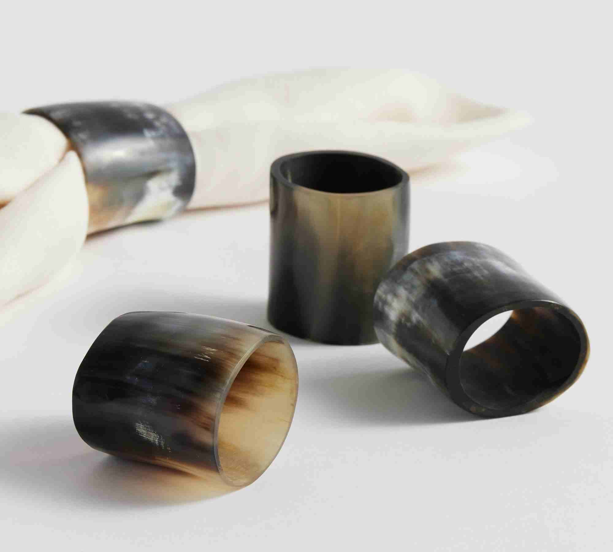 Horn Napkin Rings, Set of 4