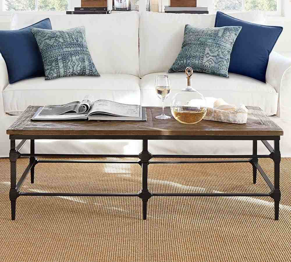 Parquet 54Inches Rectangular Reclaimed Wood Coffee Table