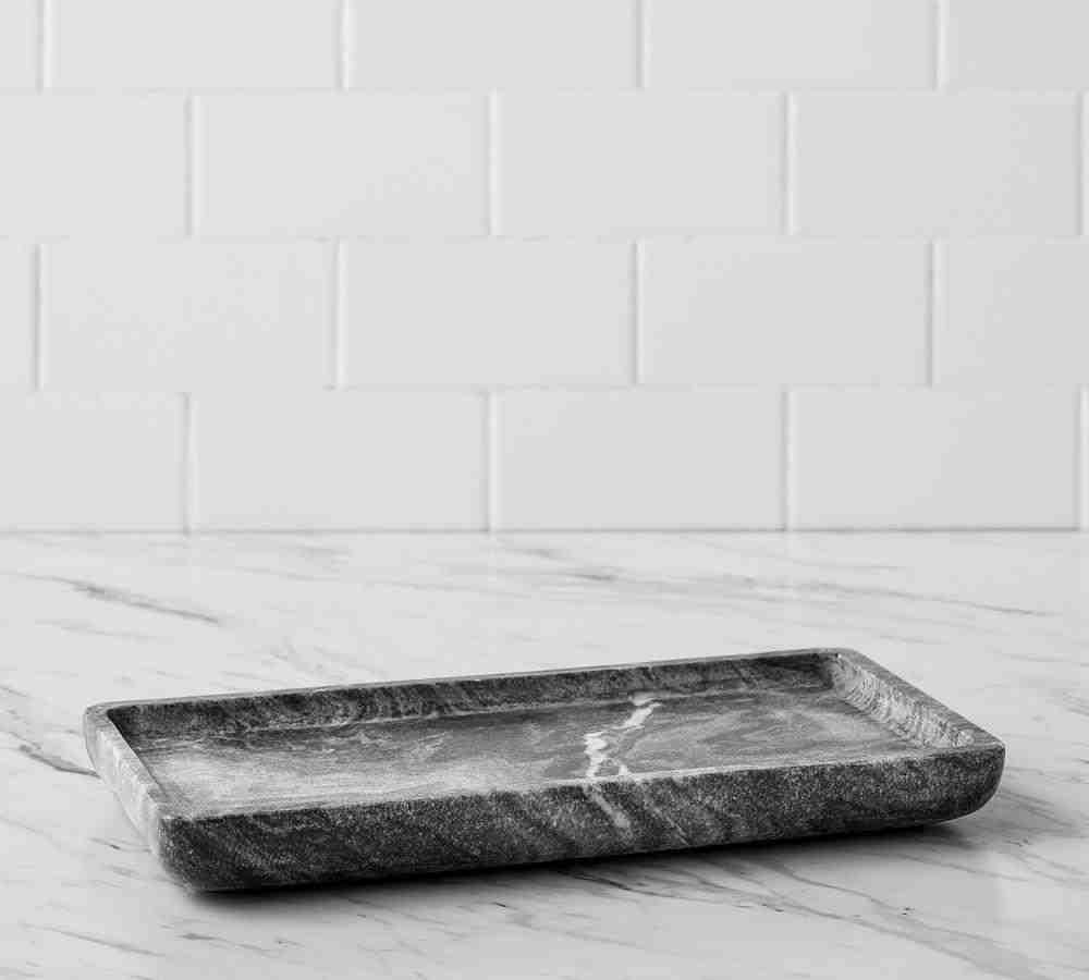 Black Handcrafted Marble Bathroom Accessories