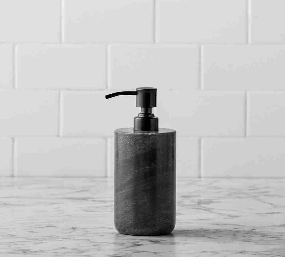 Black Handcrafted Marble Bathroom Accessories