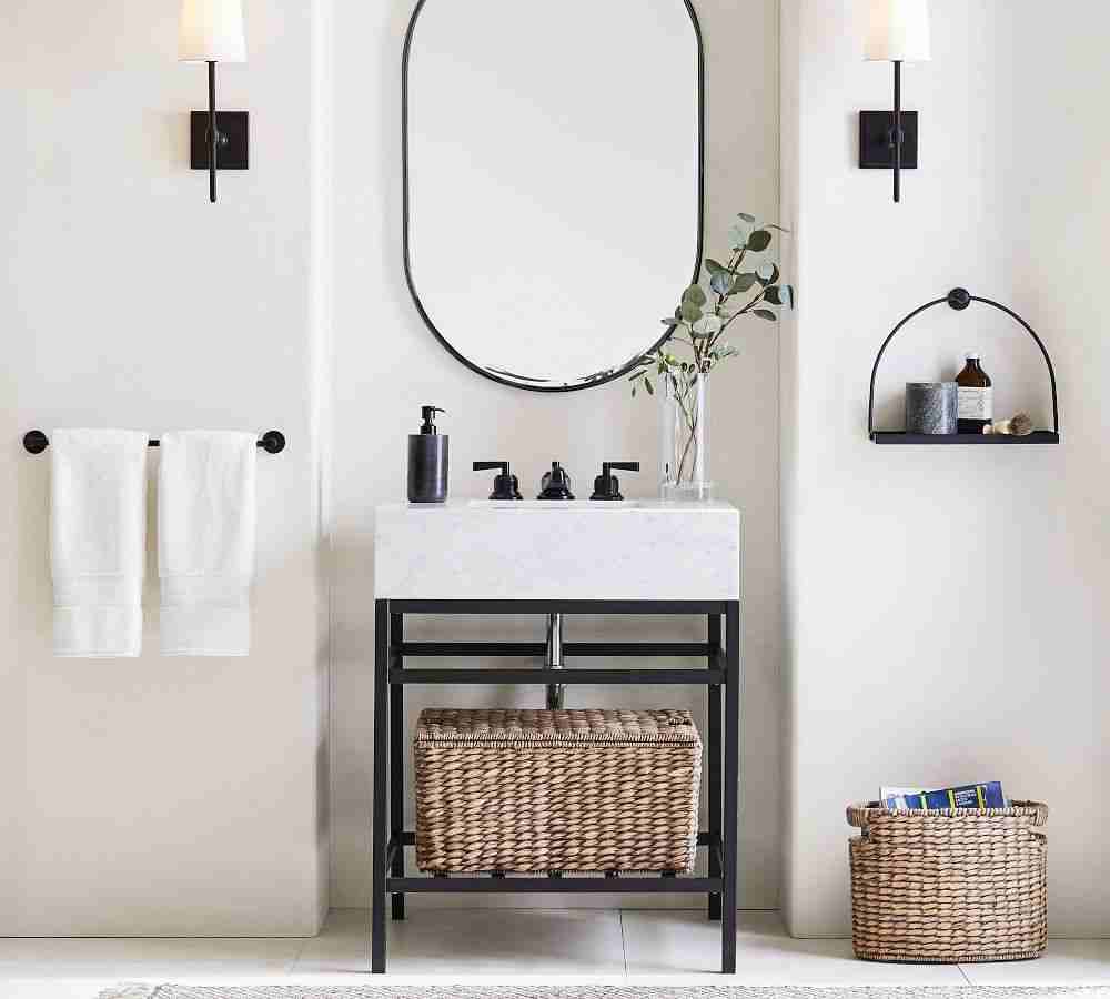 Black Handcrafted Marble Bathroom Accessories