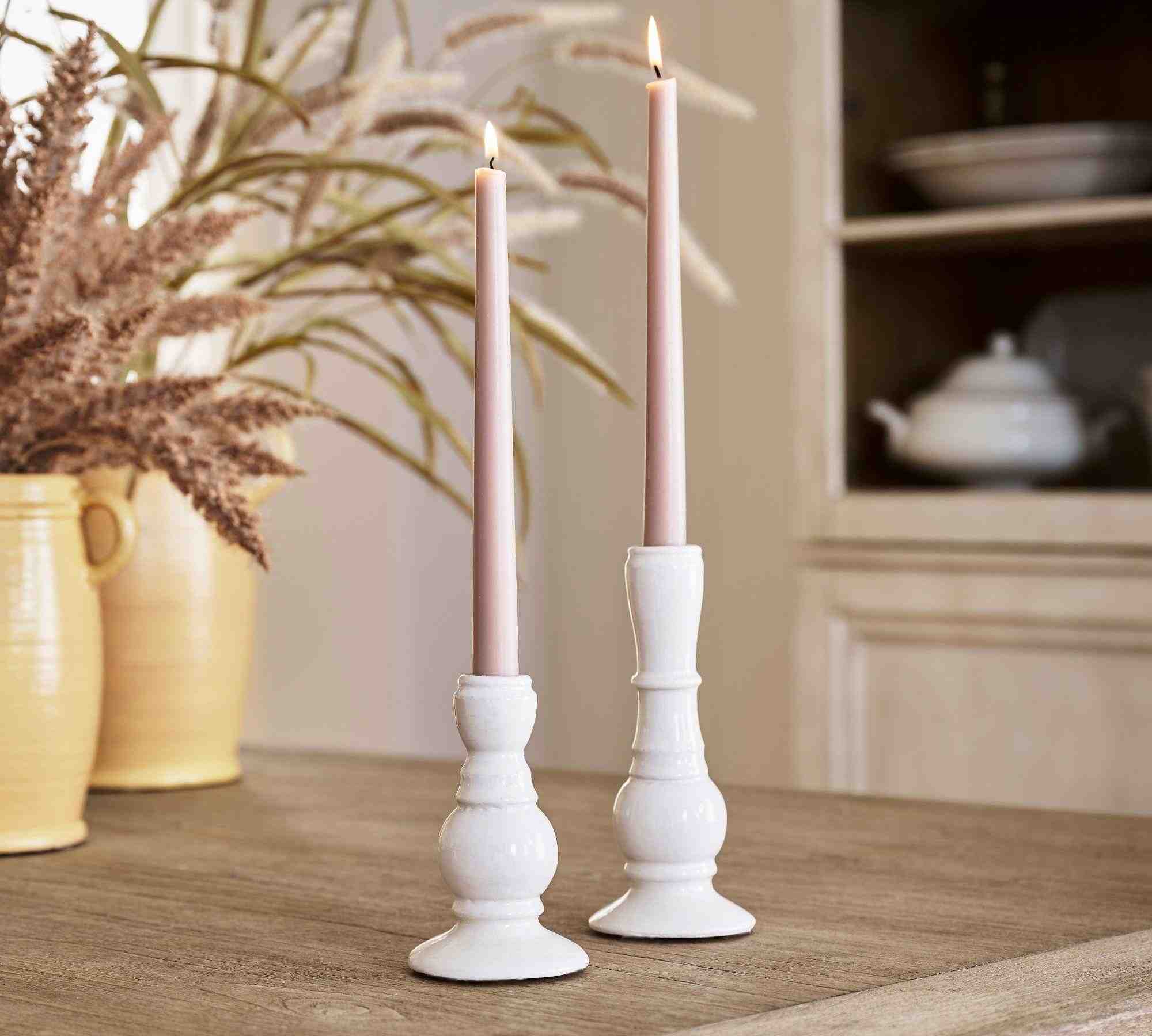 Handcrafted Emery Ceramic Candlestick
