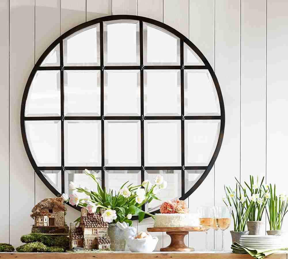 Eagan Multipanel Round Wall Mirror 44Inches
