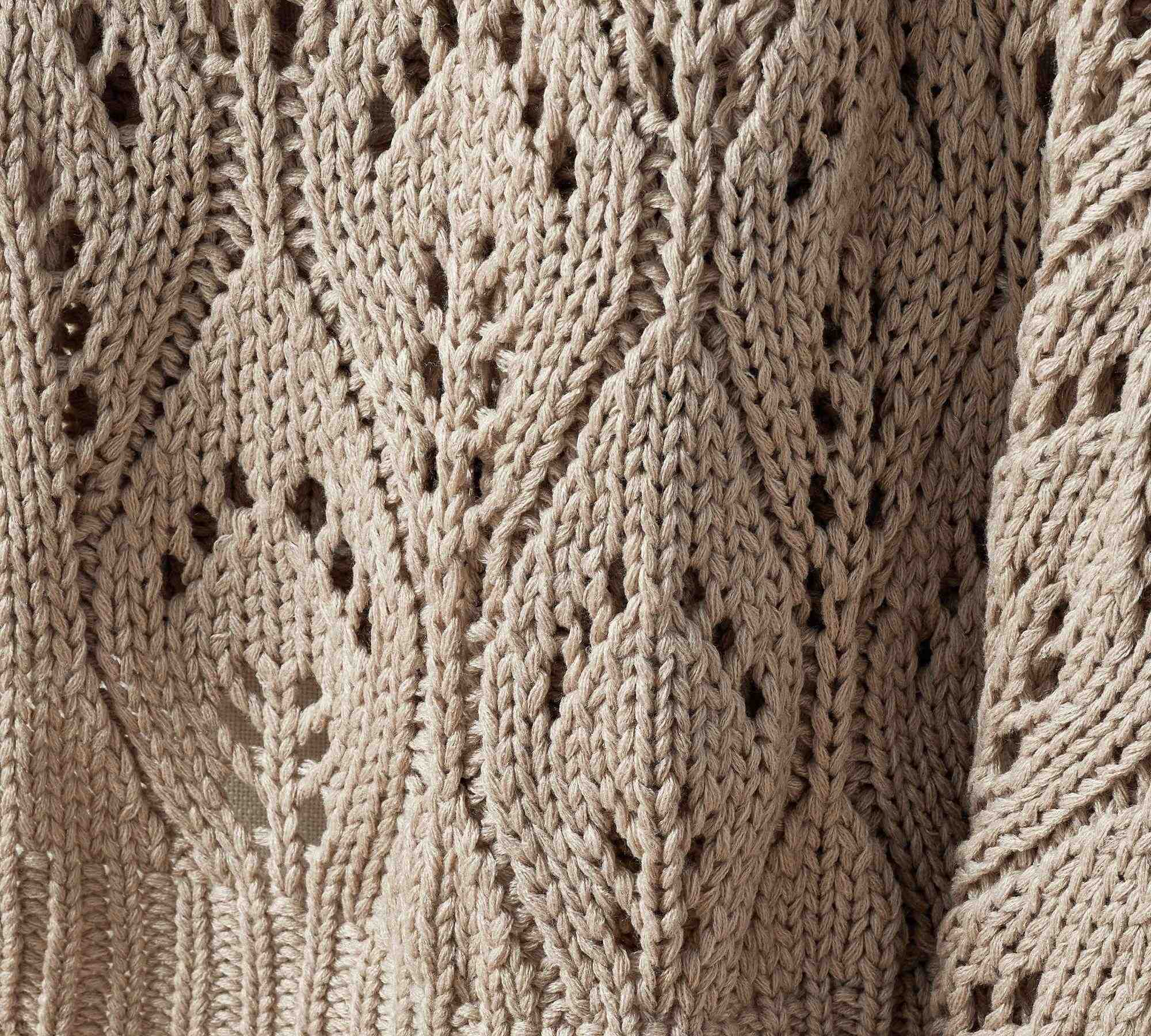 Pointelle Knit Throw