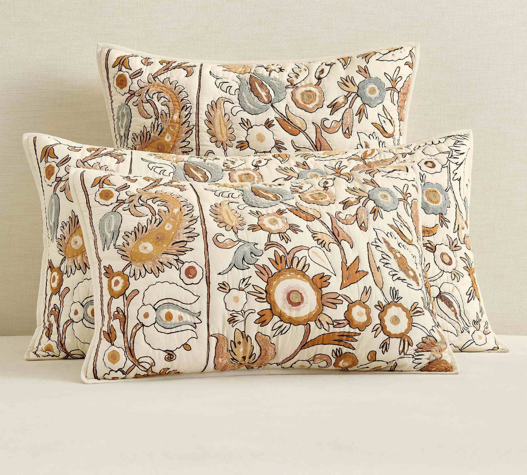 Calista Embroidery Quilted Sham