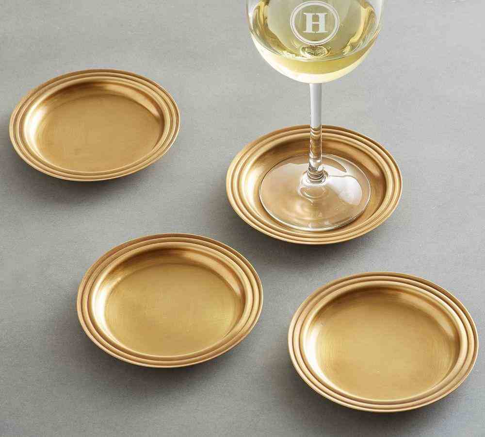 Bleecker Stainless Steel Coasters- Set of 4