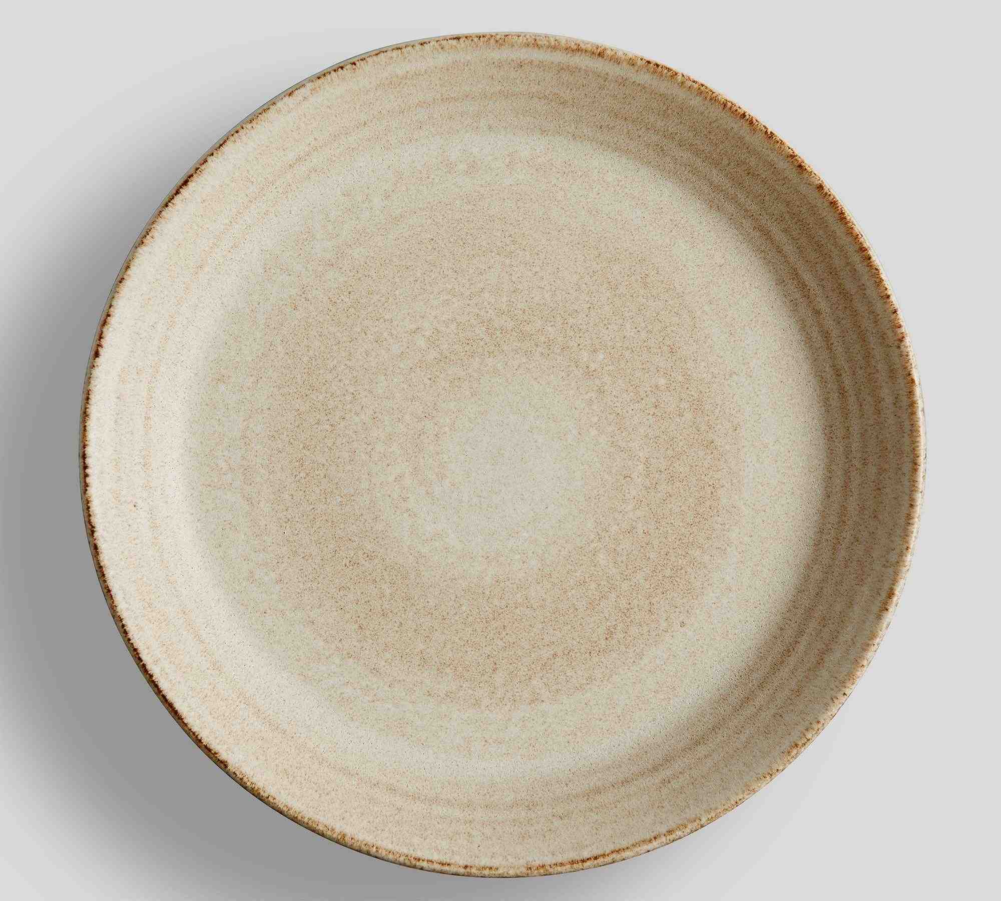 Larkin Reactive Glaze Stoneware Dinner Plates- Set of 4 - Sand