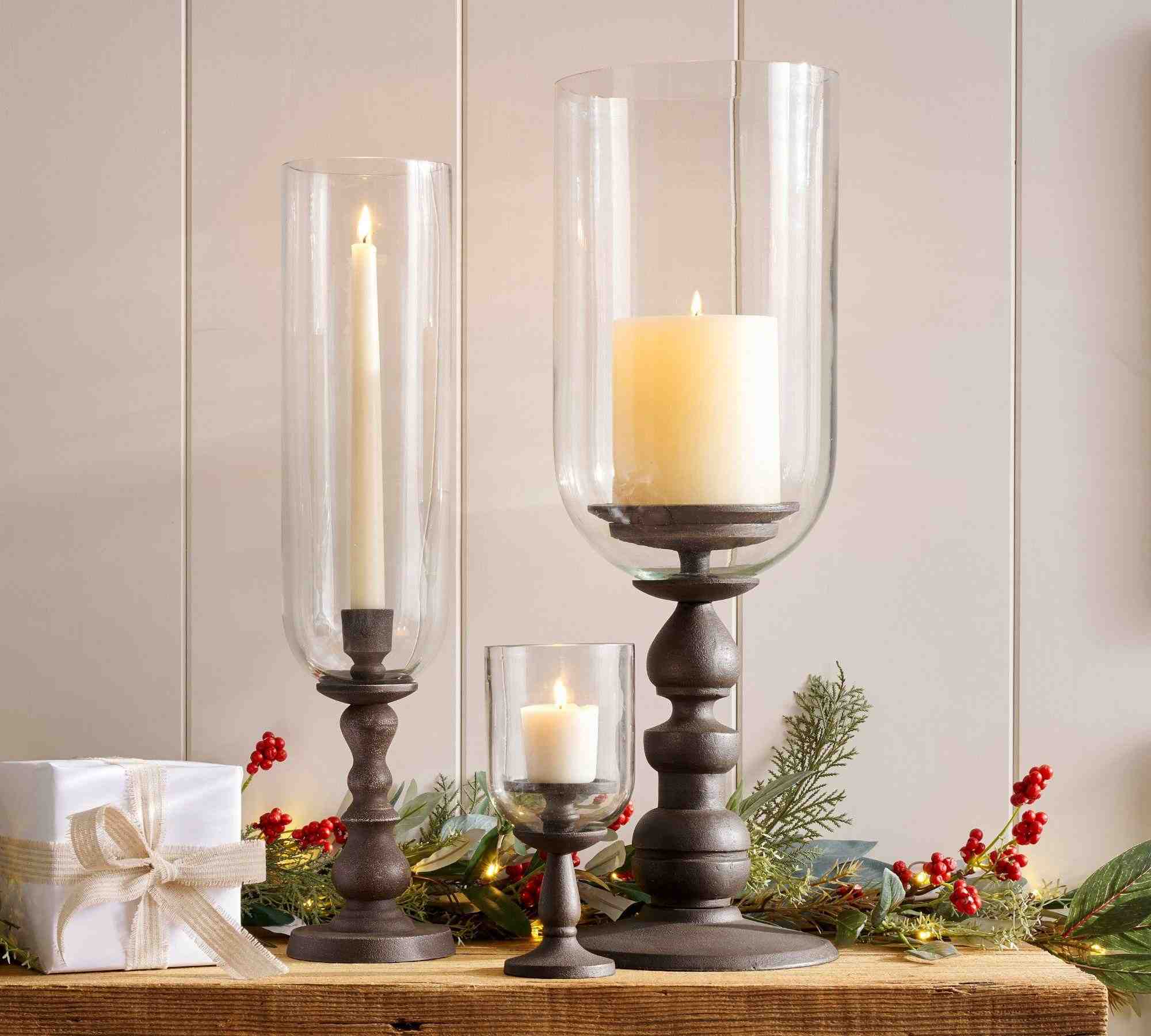 Napa Pillar Hurricane Candleholder