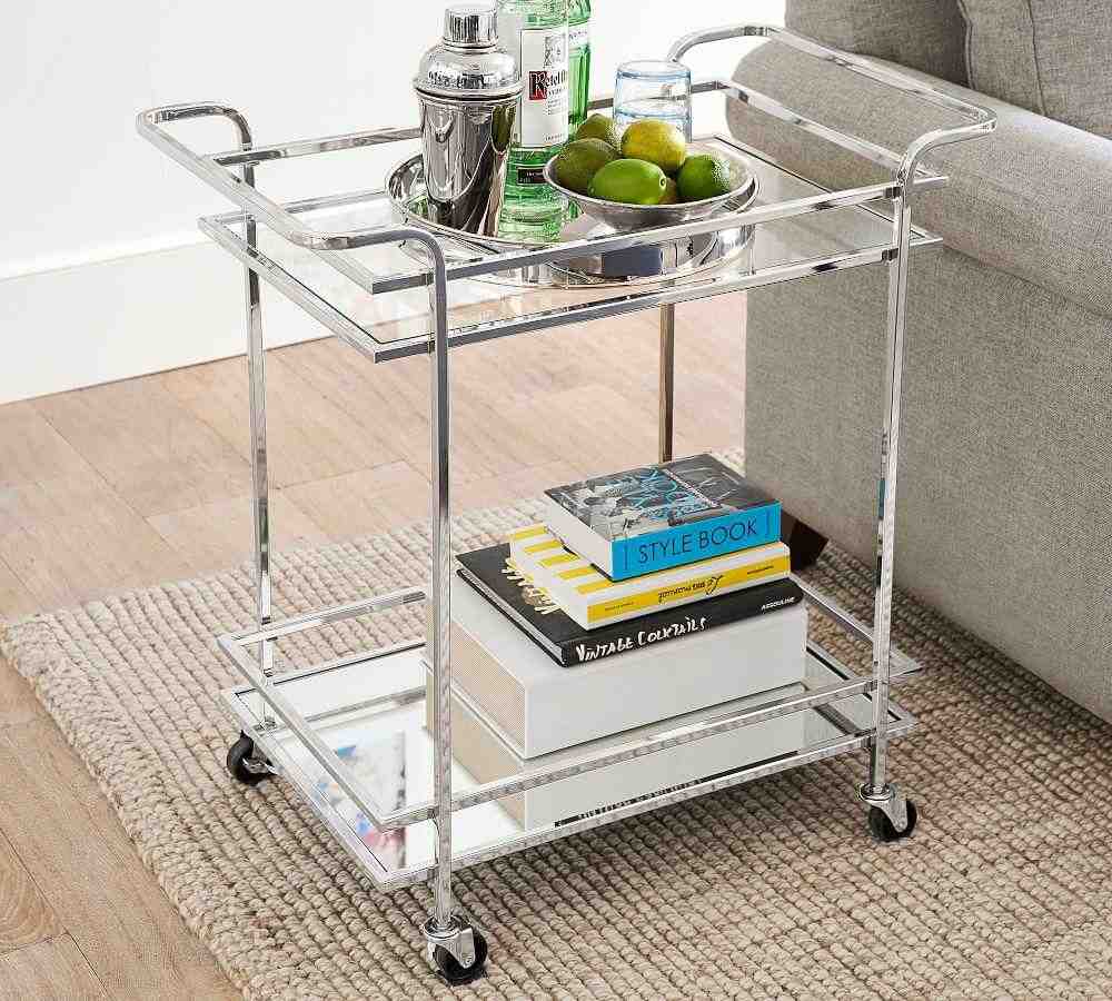 Skylar 29Inches Metal Bar Cart