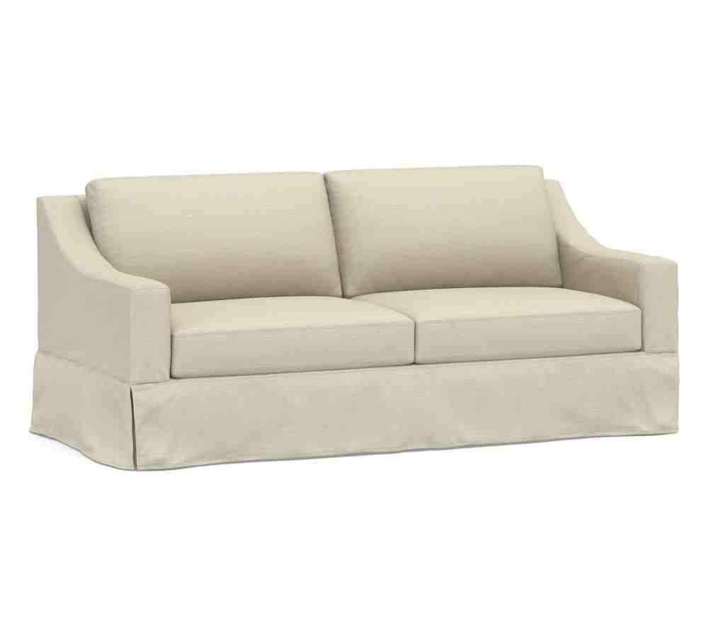 York Slope Arm Slipcovered Deep Seat Sofa 81 Inches 2-Seater