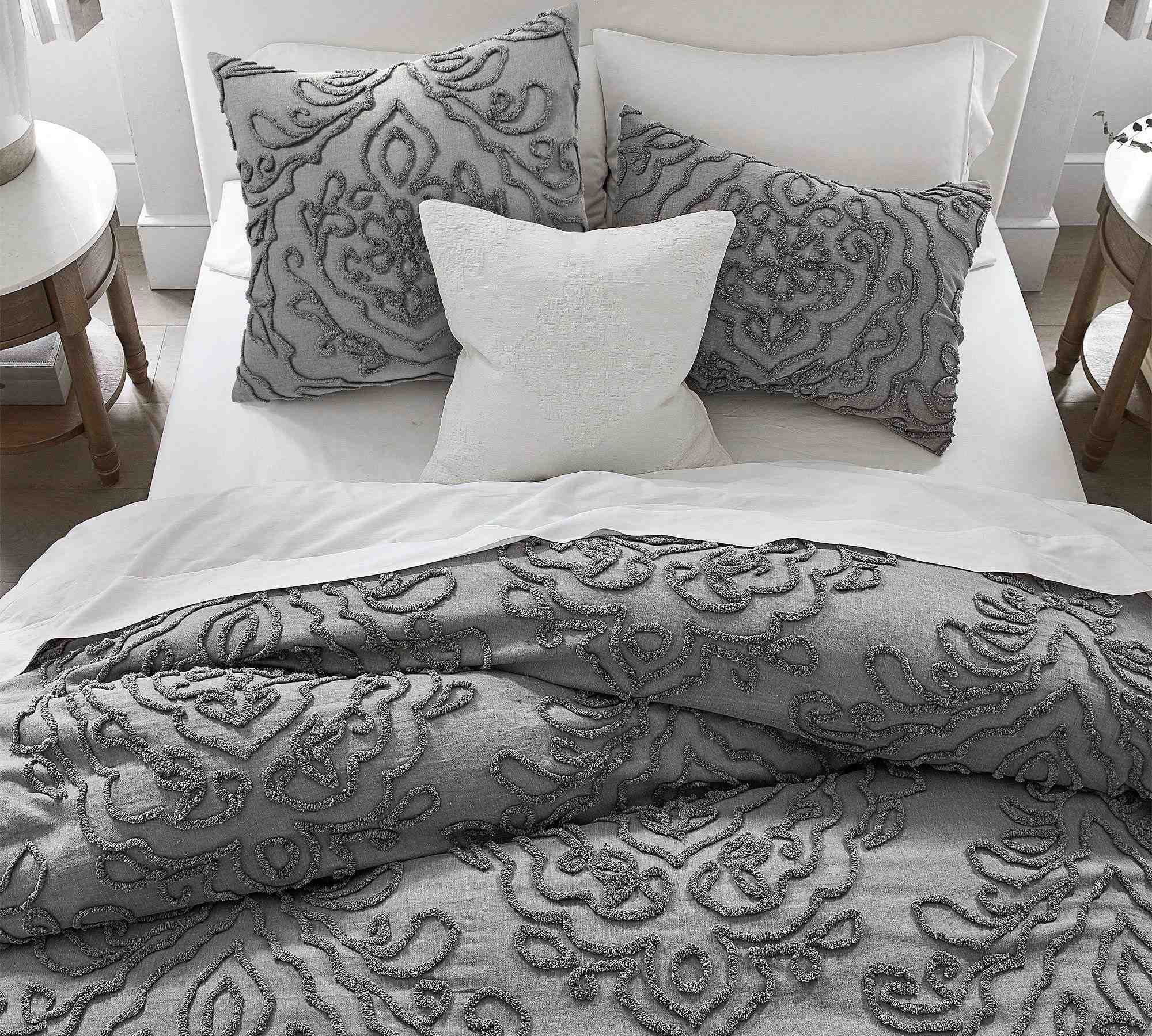 Gray Renee Candlewick Sateen Sham