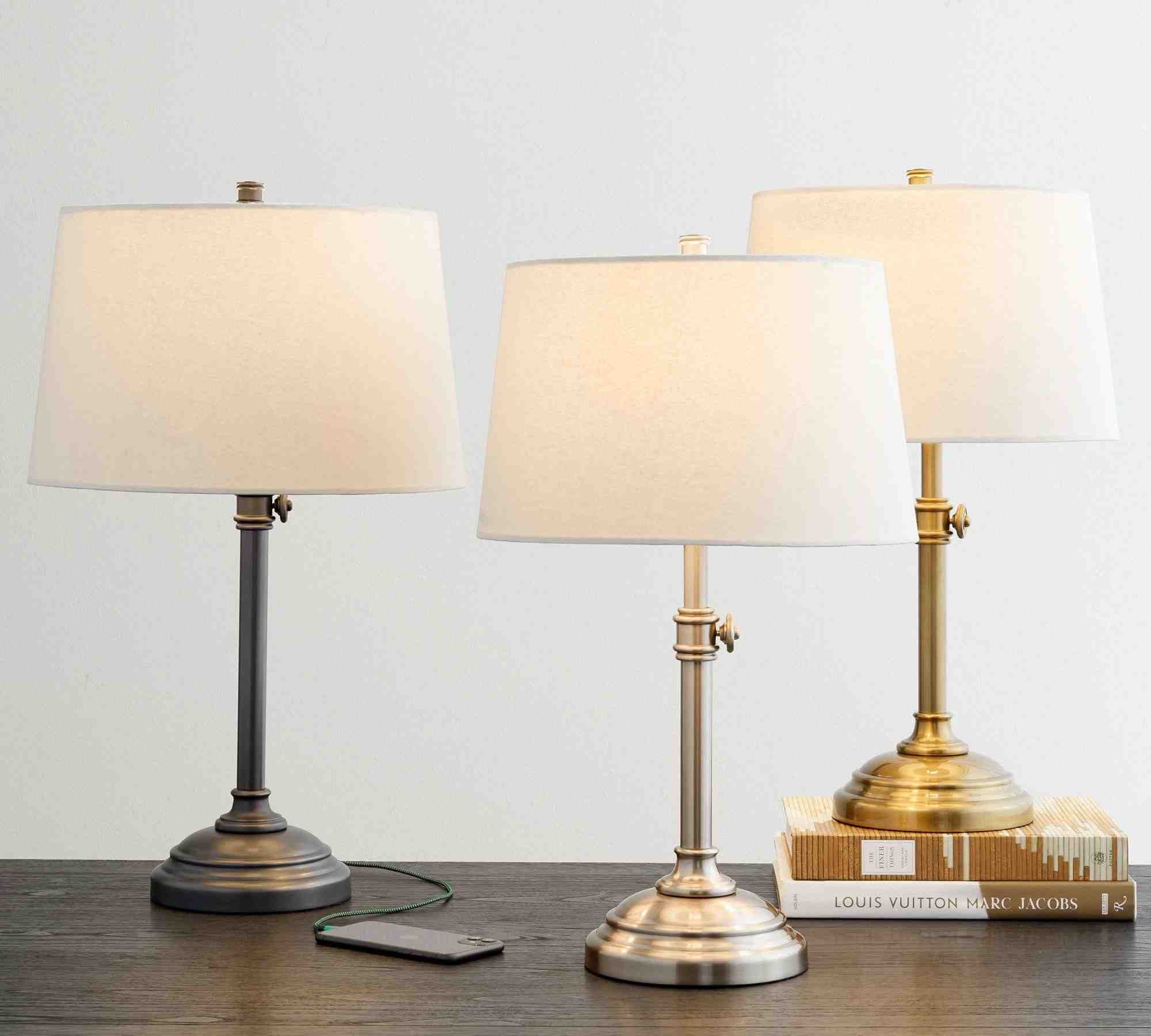Chelsea Metal Adjustable Table Lamp: Base Only
