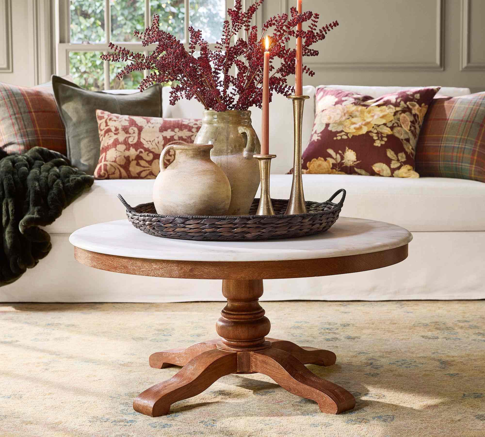 Scarlett Round Marble Coffee Table (36")