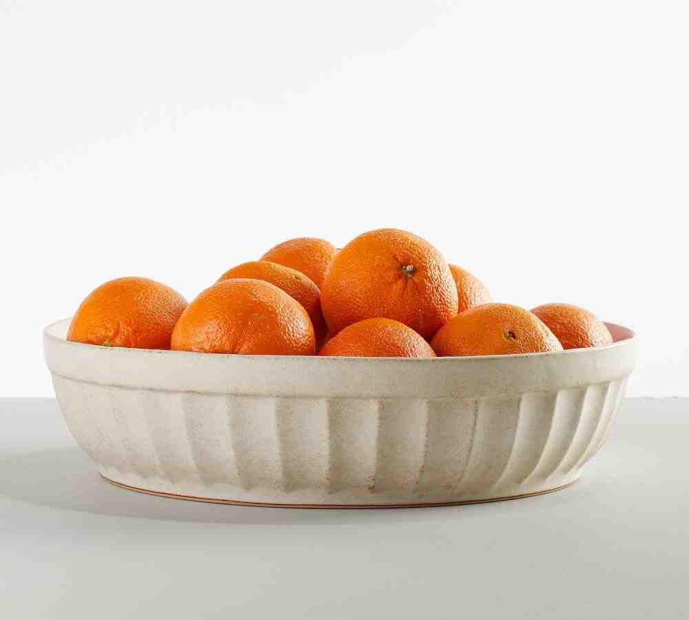 Mendocino Stoneware Shallow Serving Bowl - Ivory