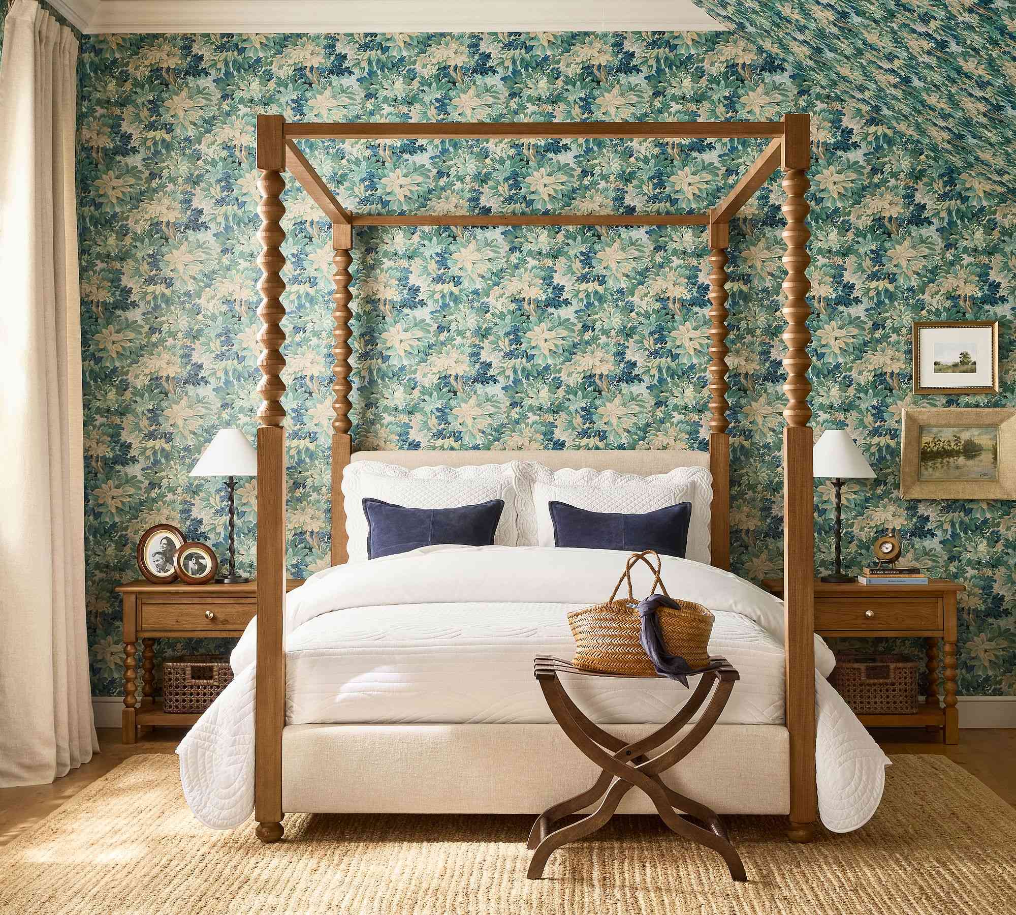 Chris Loves Julia Stacked Ball Canopy Bed