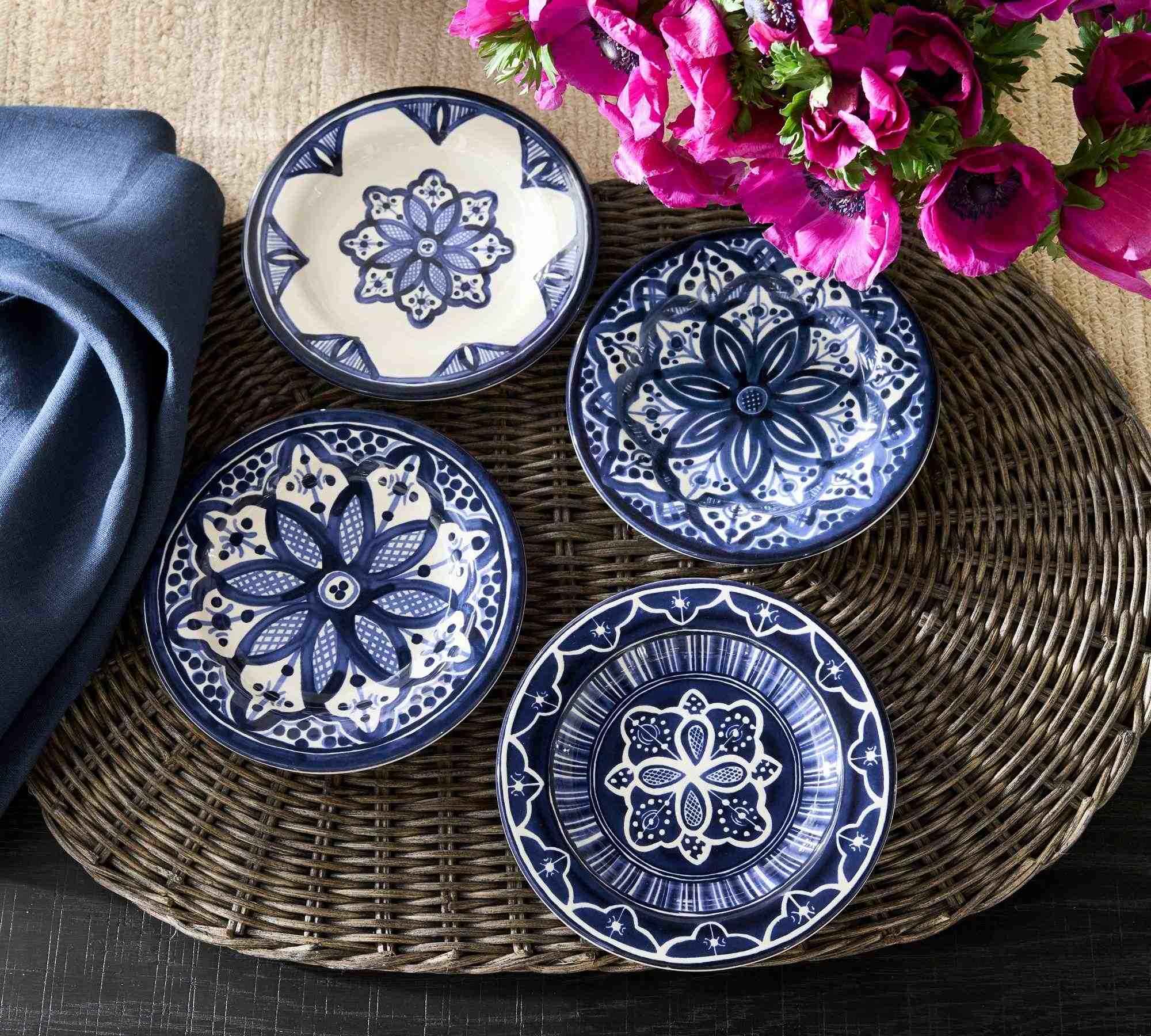 Pottery Barn | Medina Stoneware Appetizer Plates - Set of 4