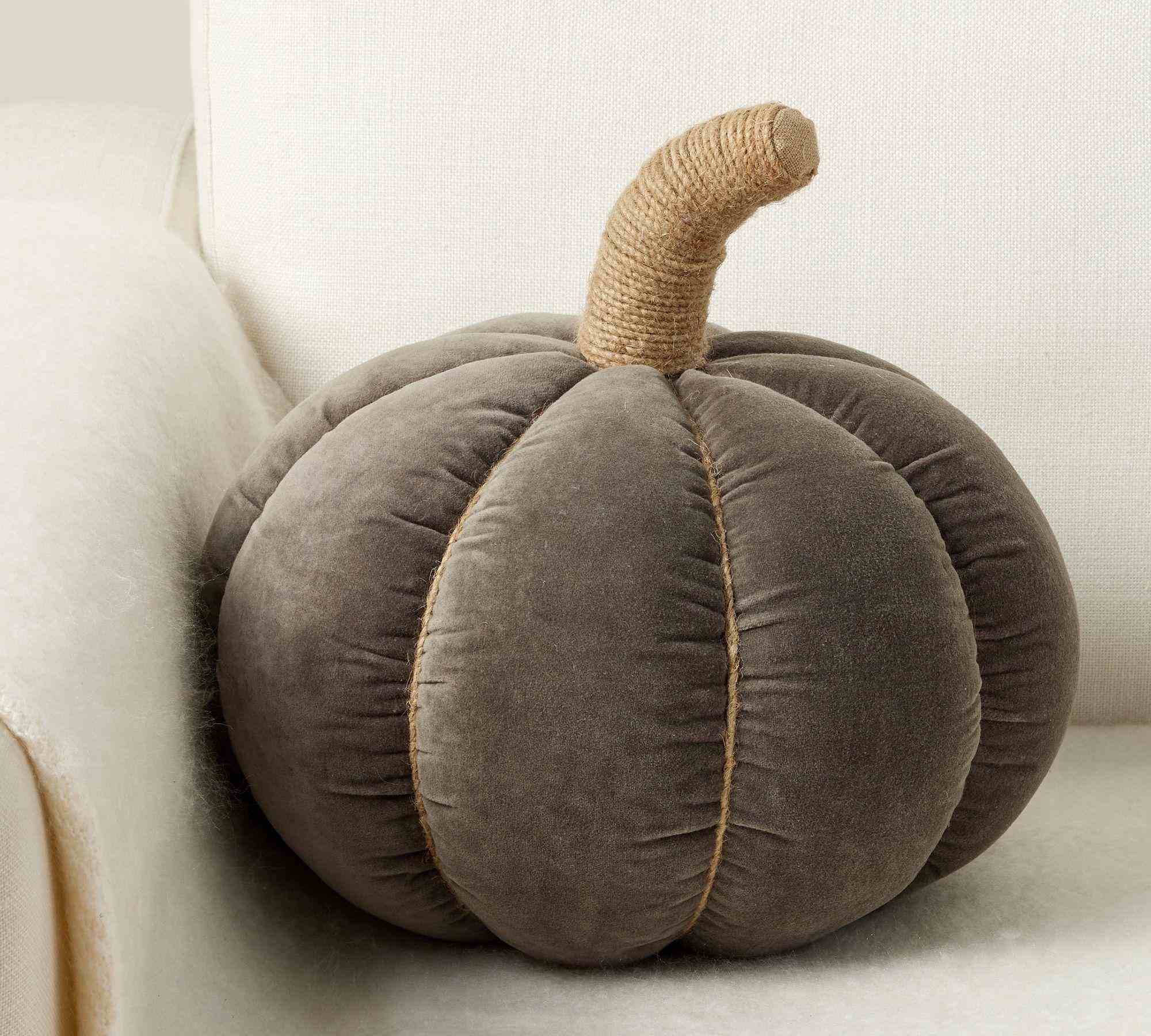 Velvet Pumpkin Shaped Pillow