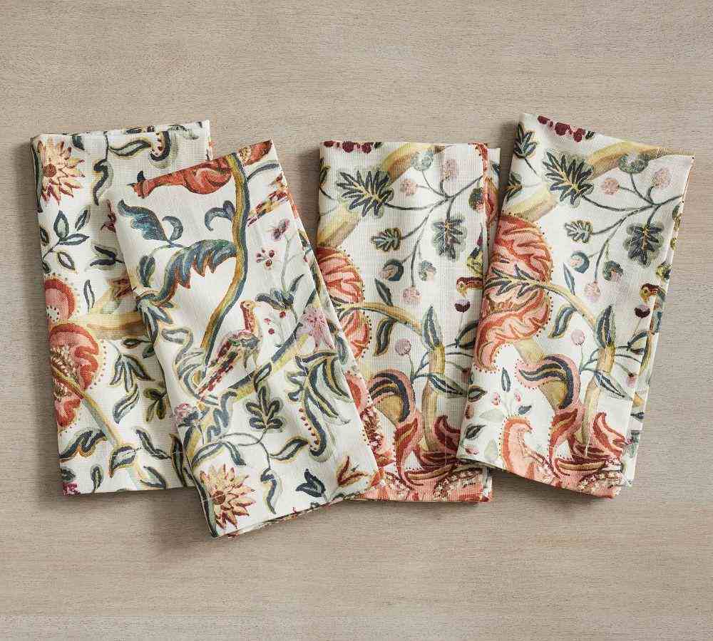 Eleanor Painted Palampore Cotton Napkin, Set of 4