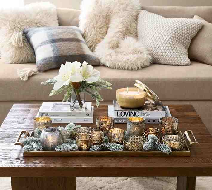 Oxidized Mercury Glass Votive Candleholders