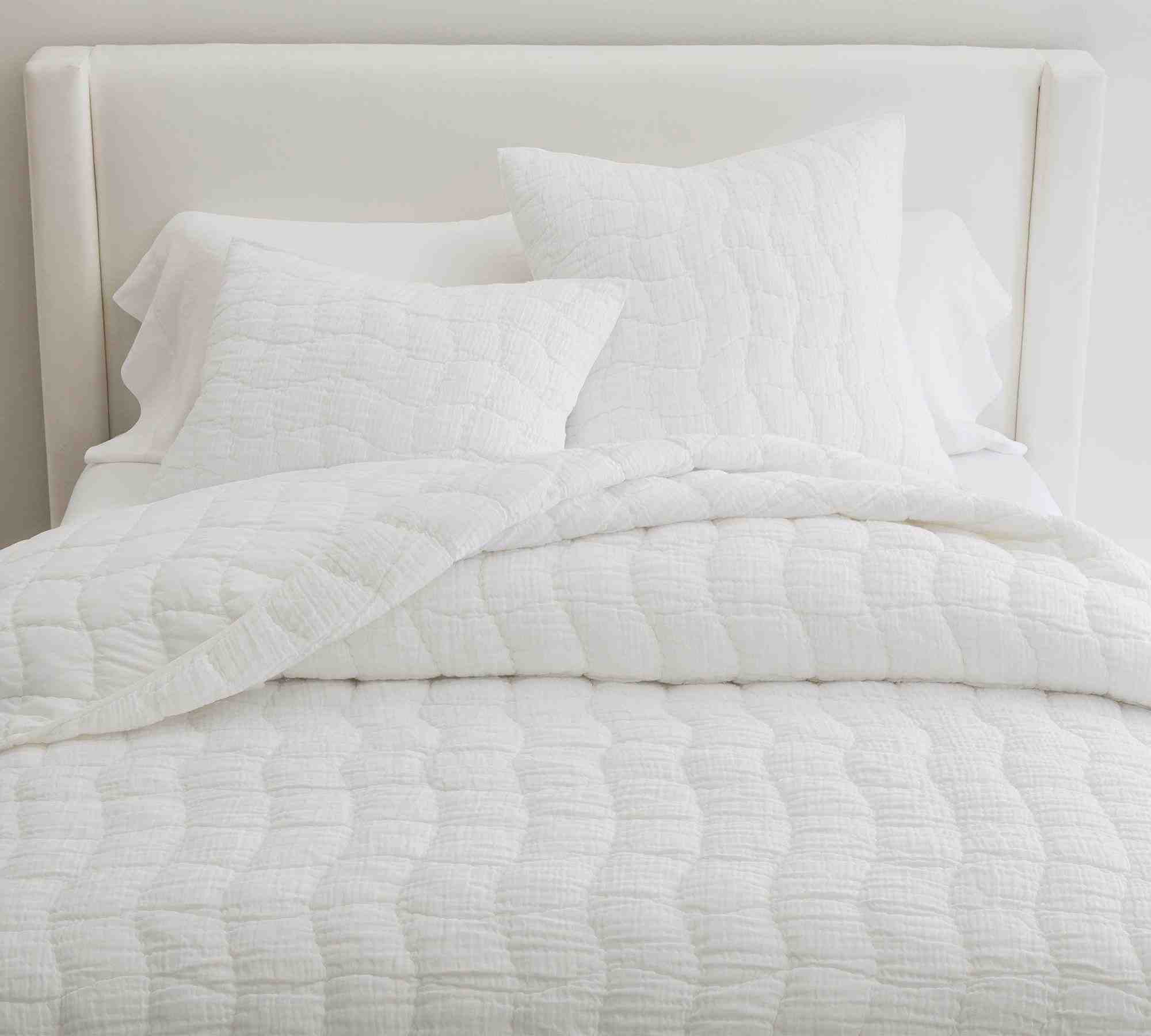 Pottery Barn | Cloud Handcrafted Linen/Cotton Quilted Sham, Euro