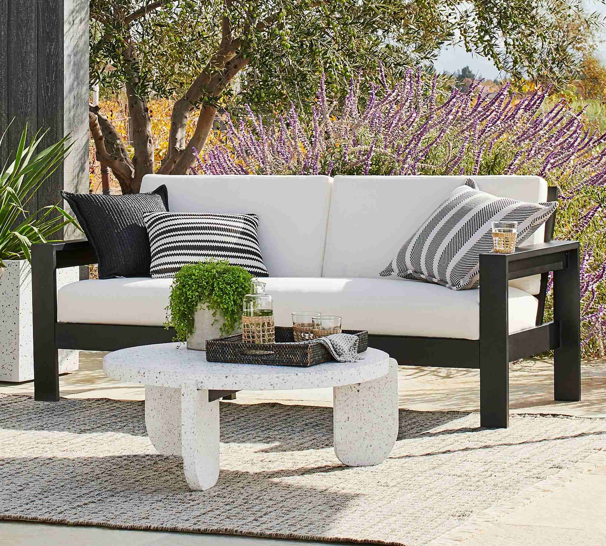 Malibu Metal Sofa, Black