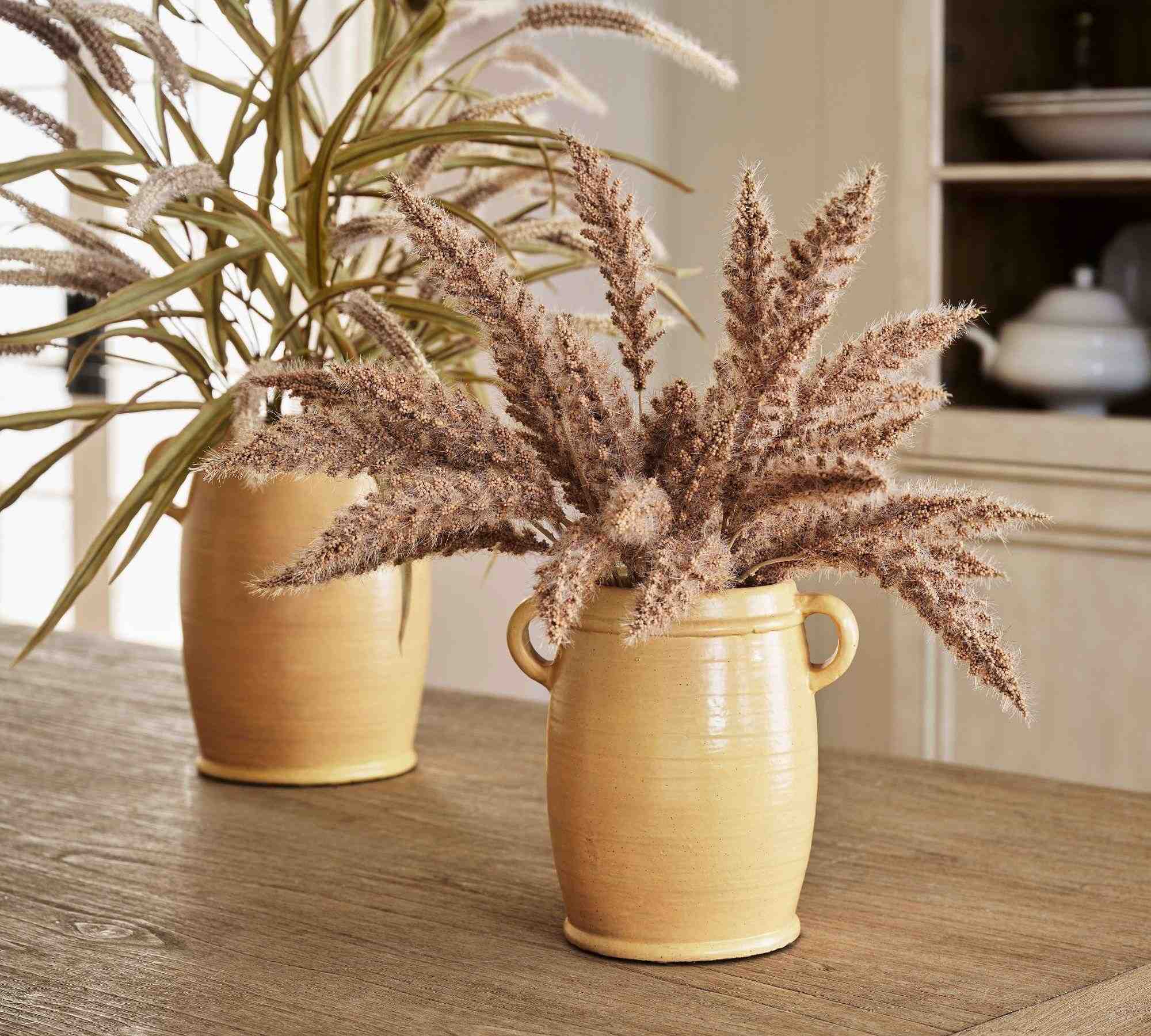 Handcrafted Lachman Crock Vases