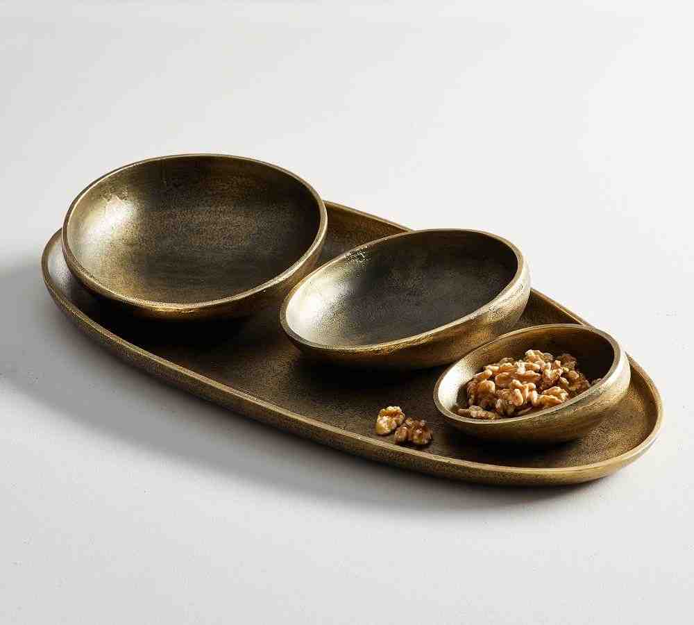 Austin Tumbled Metal Serving Tray