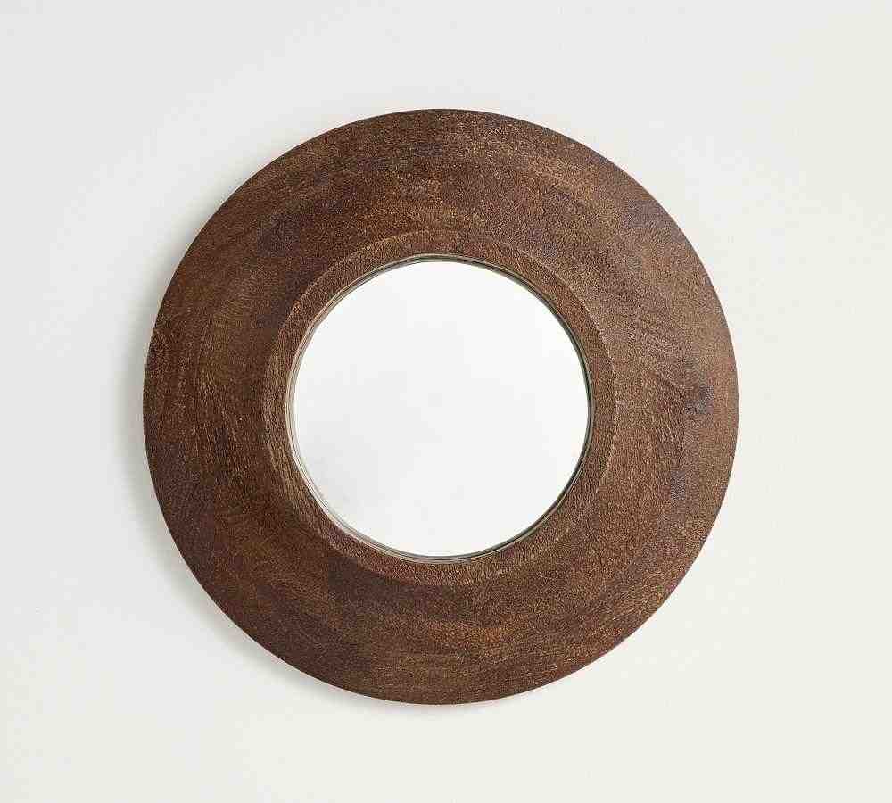 Arvin Wood Mirror, 14" Round