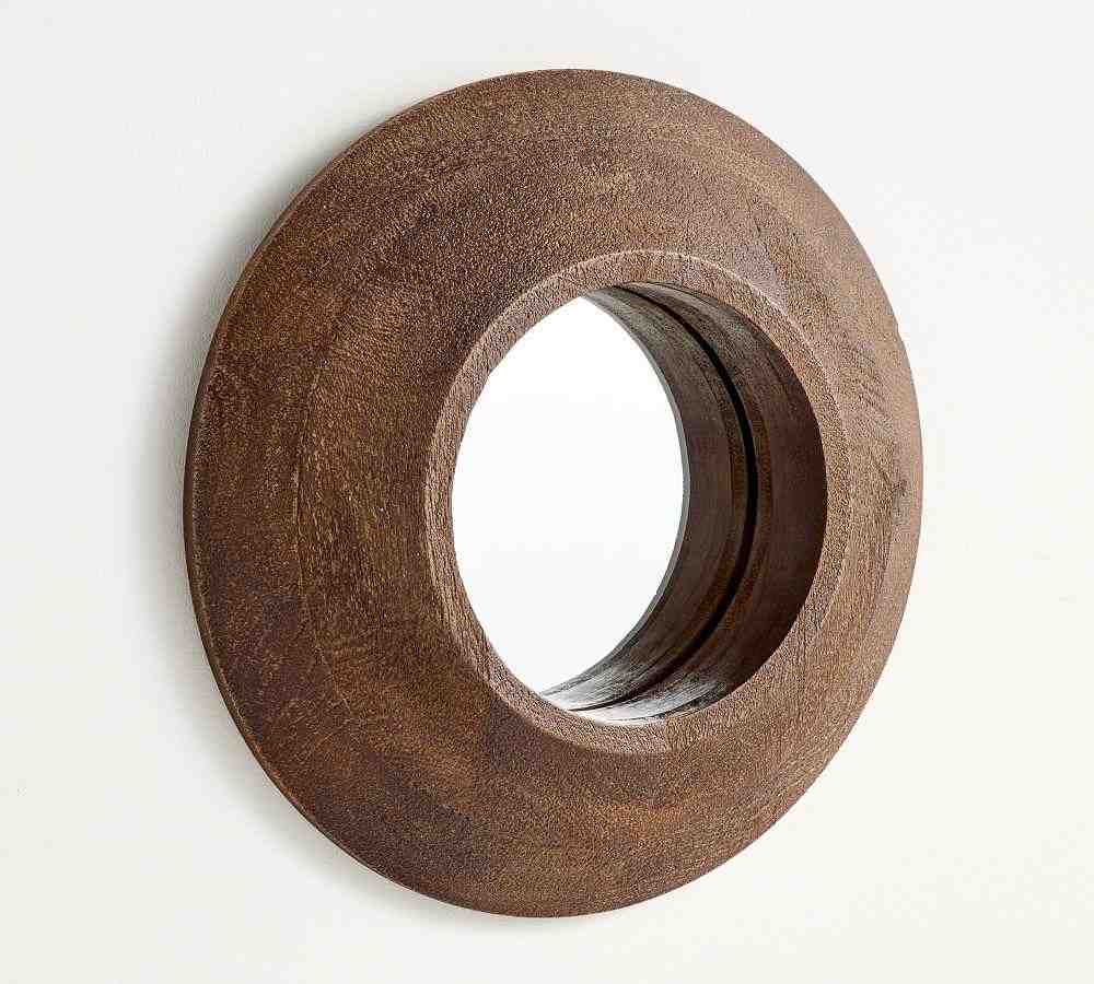 Arvin Wood Mirror, 14" Round