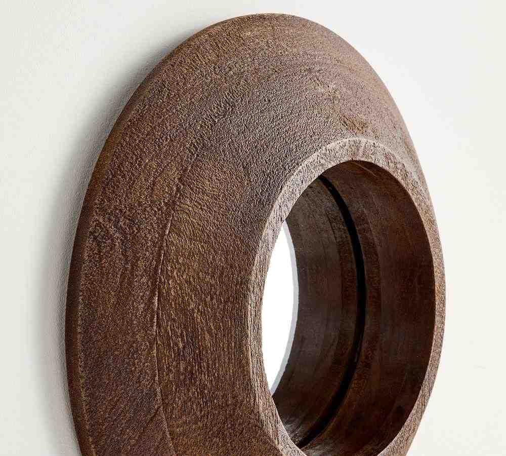 Arvin Wood Mirror, 14" Round