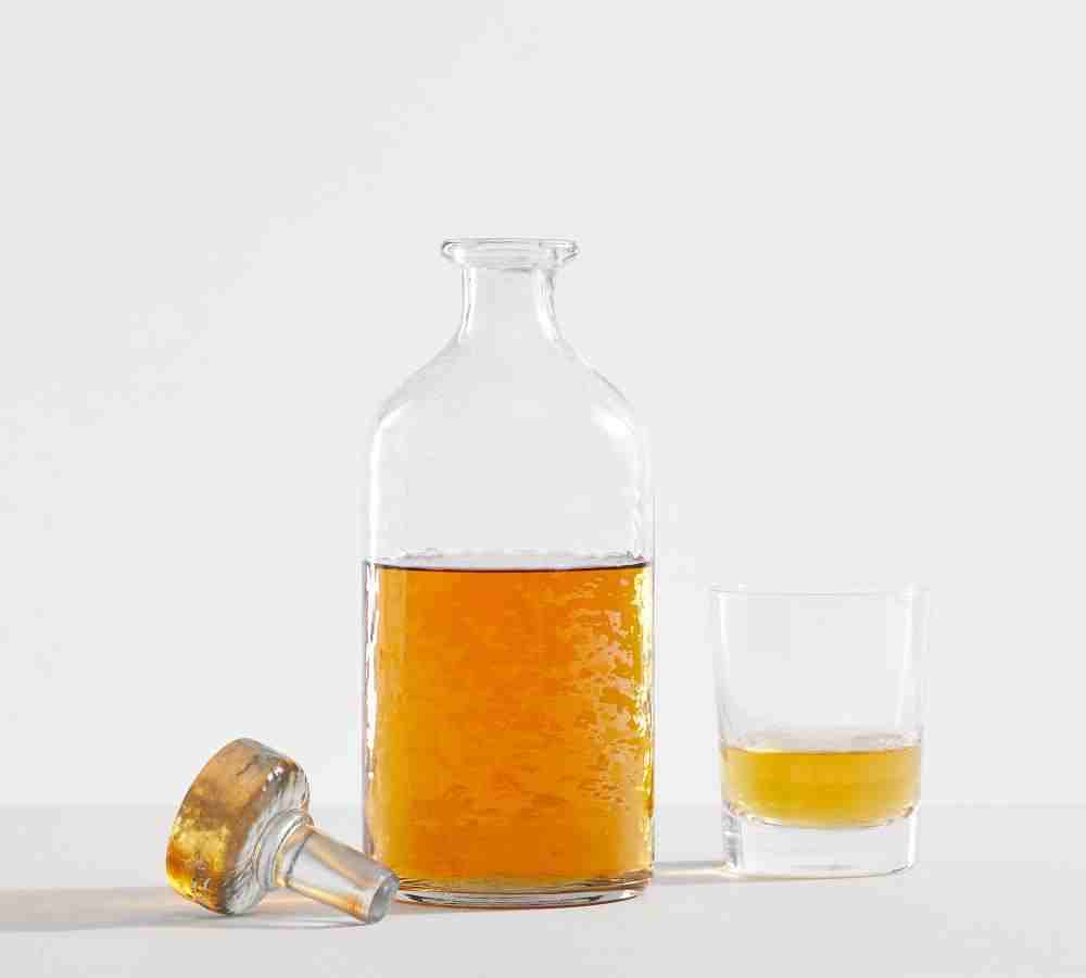 Hammered Glass Liquor Decanter