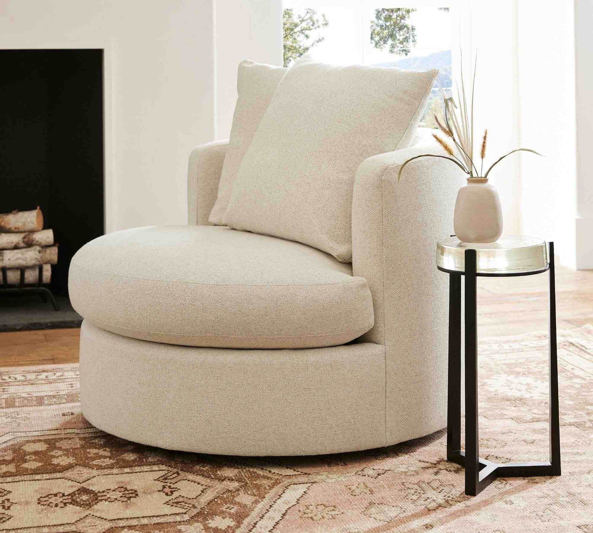 Balboa Upholstered Swivel Armchair