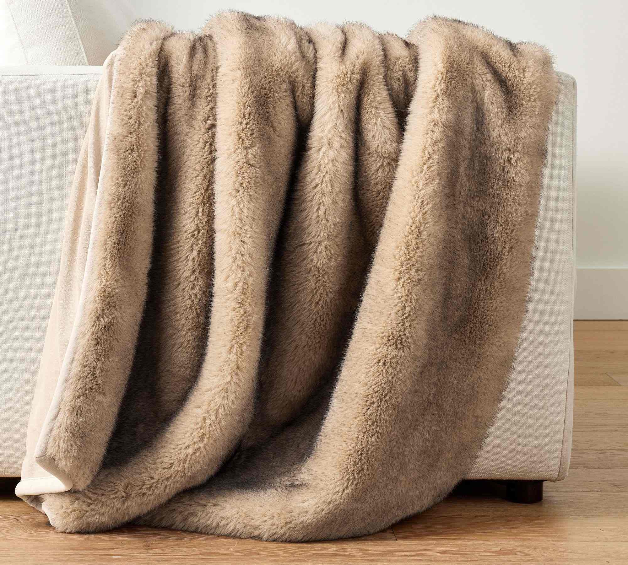 Pottery Barn | Faux Fur Mink Throw