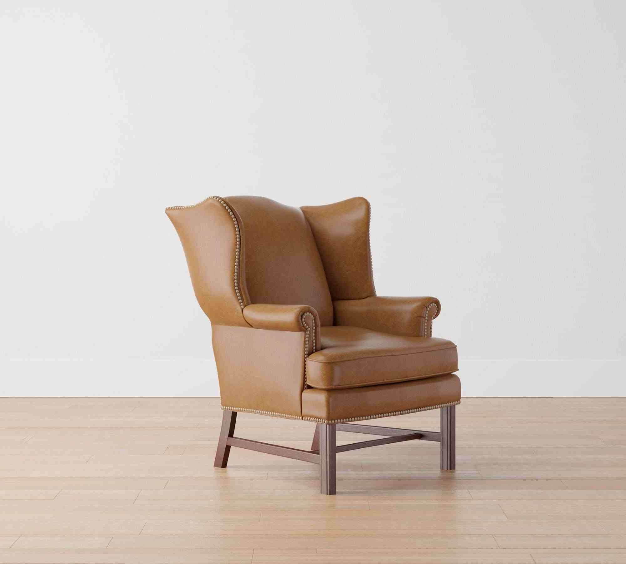 Thatcher Leather Wingback Chair