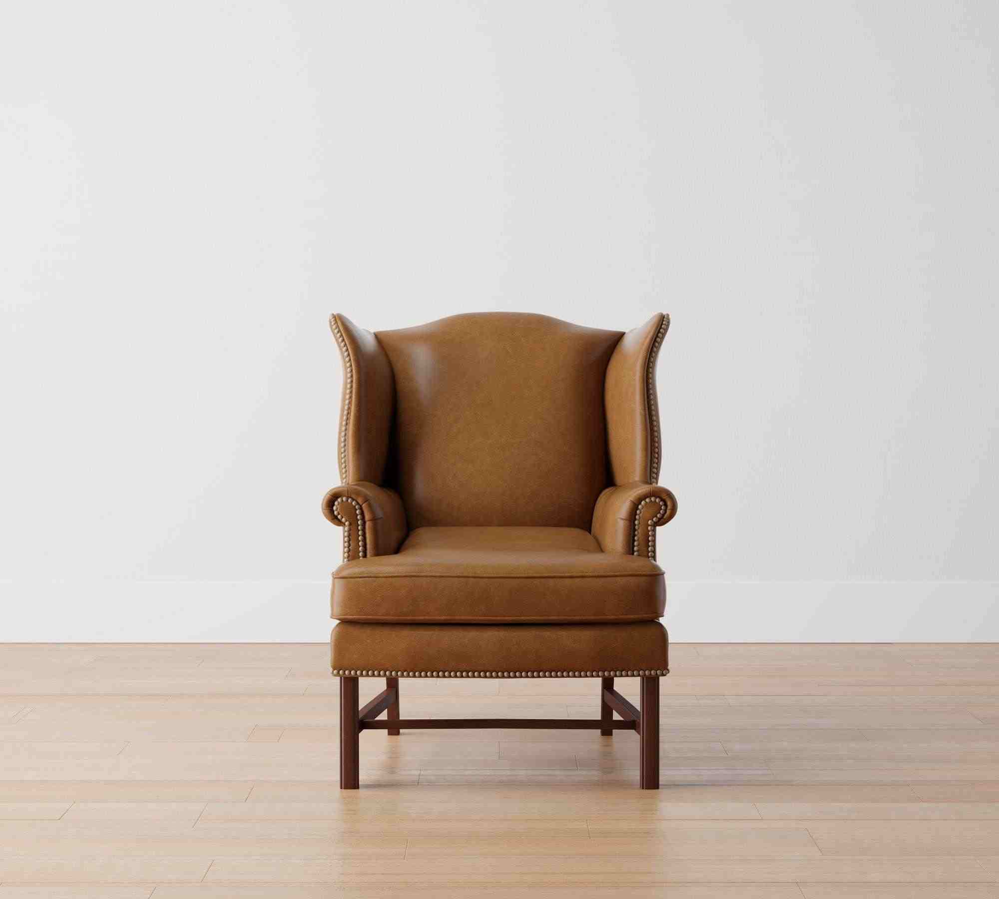 Thatcher Leather Wingback Chair