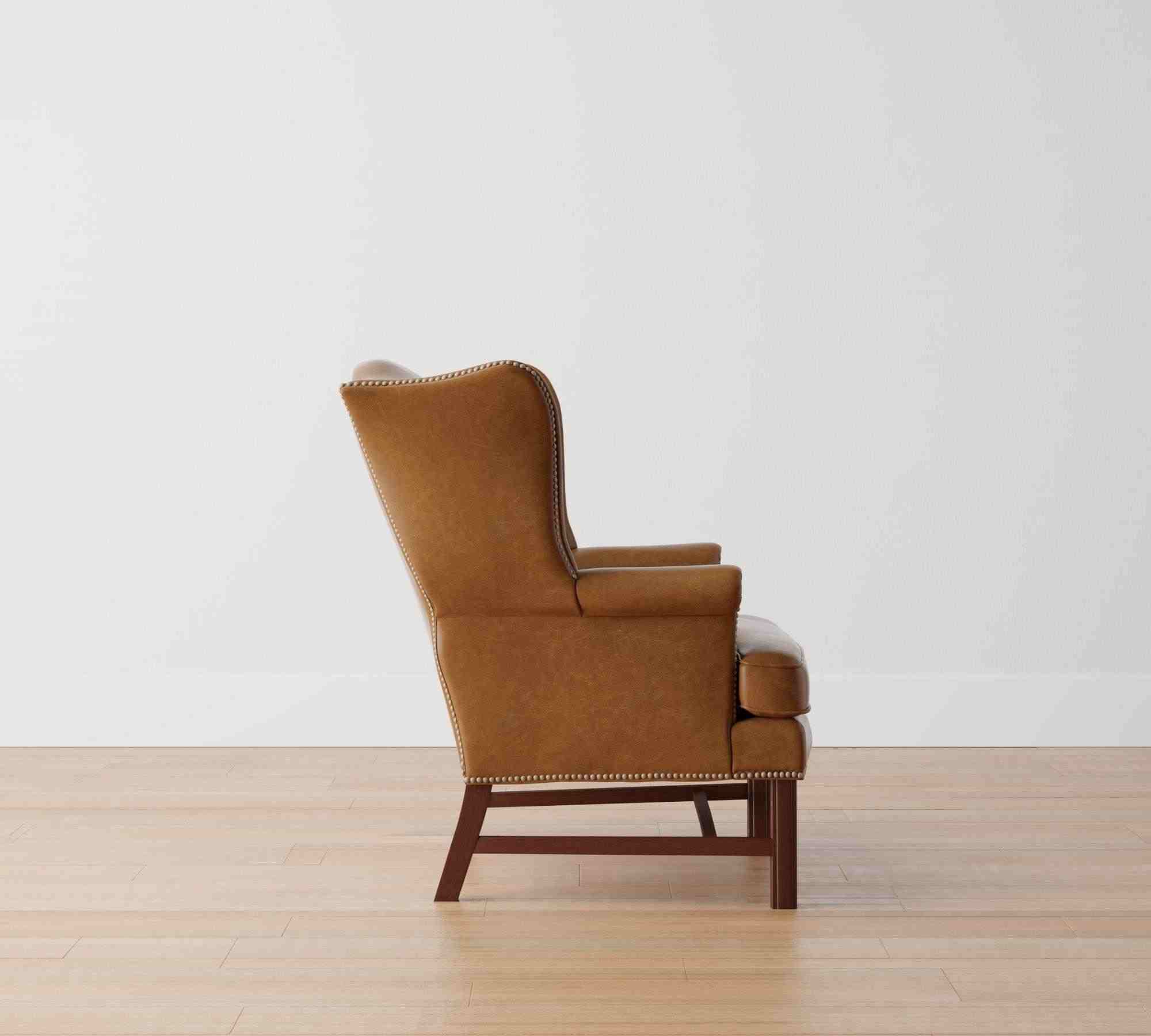 Thatcher Leather Wingback Chair