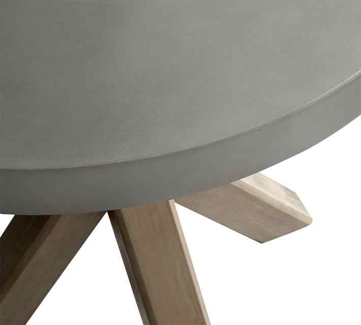 Abbott Concrete Bistro Table, 36 Inches, Brown