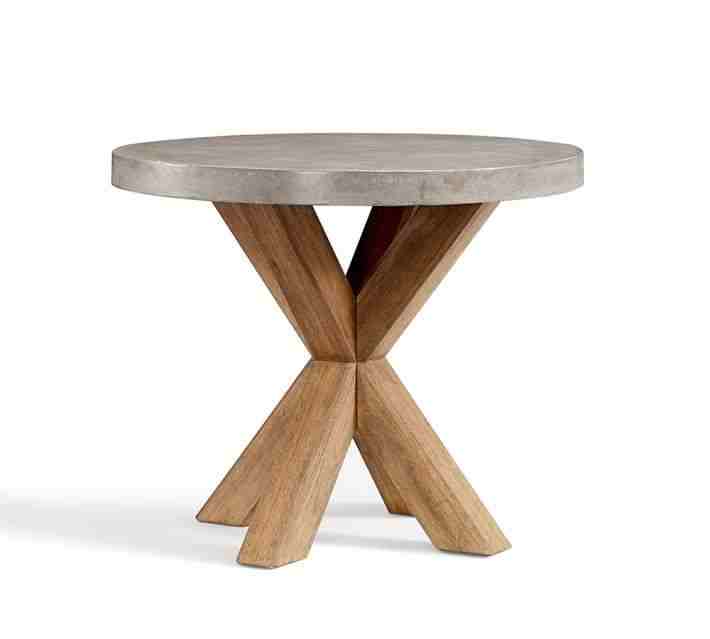 Abbott Concrete Bistro Table, 36 Inches, Brown
