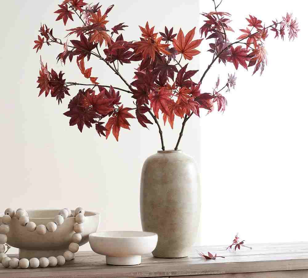 Pottery Barn | Artisan Hand Painted Terra Cotta Vase Collection - White