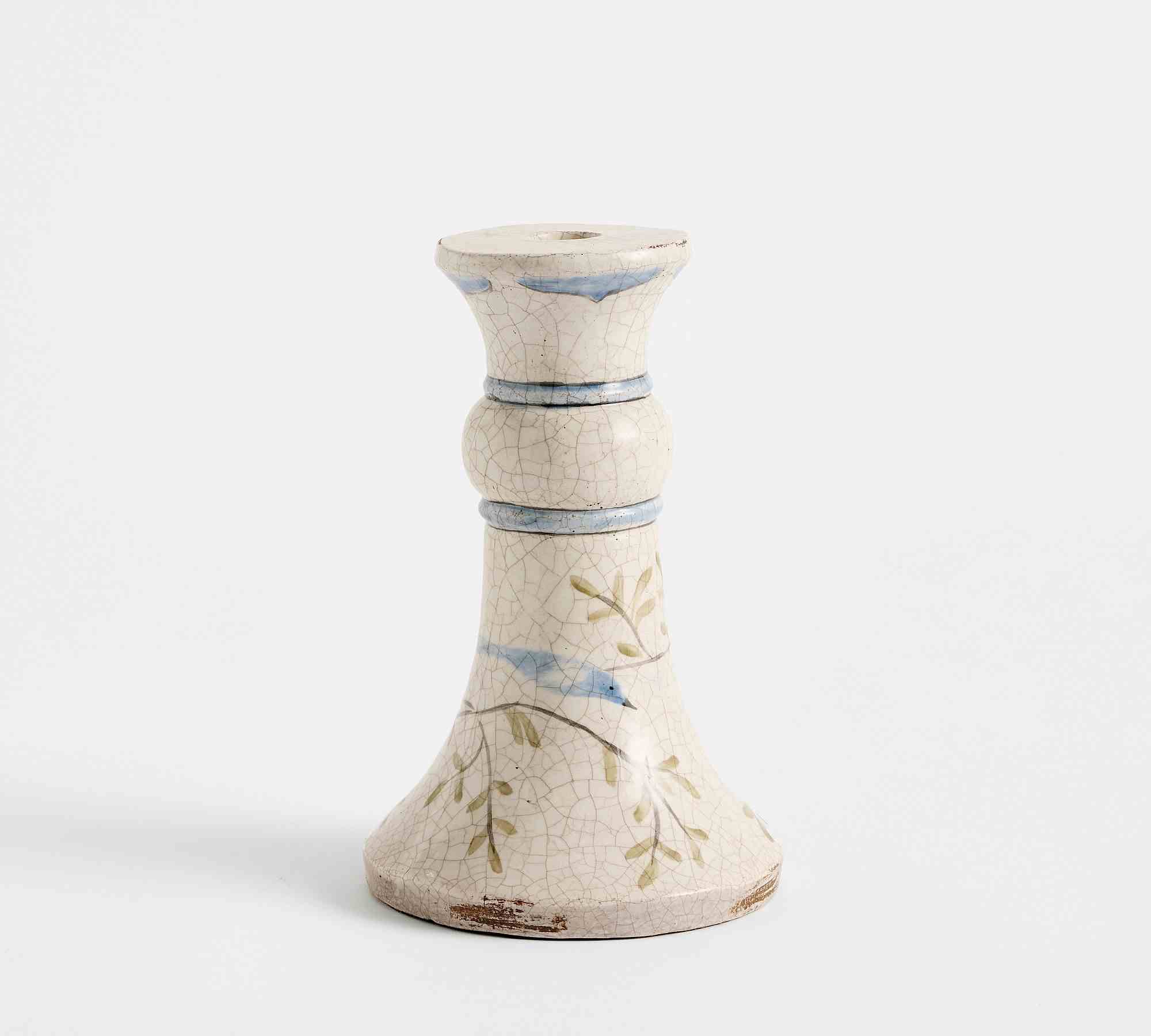 Ornate Hand-Painted Taper Holder
