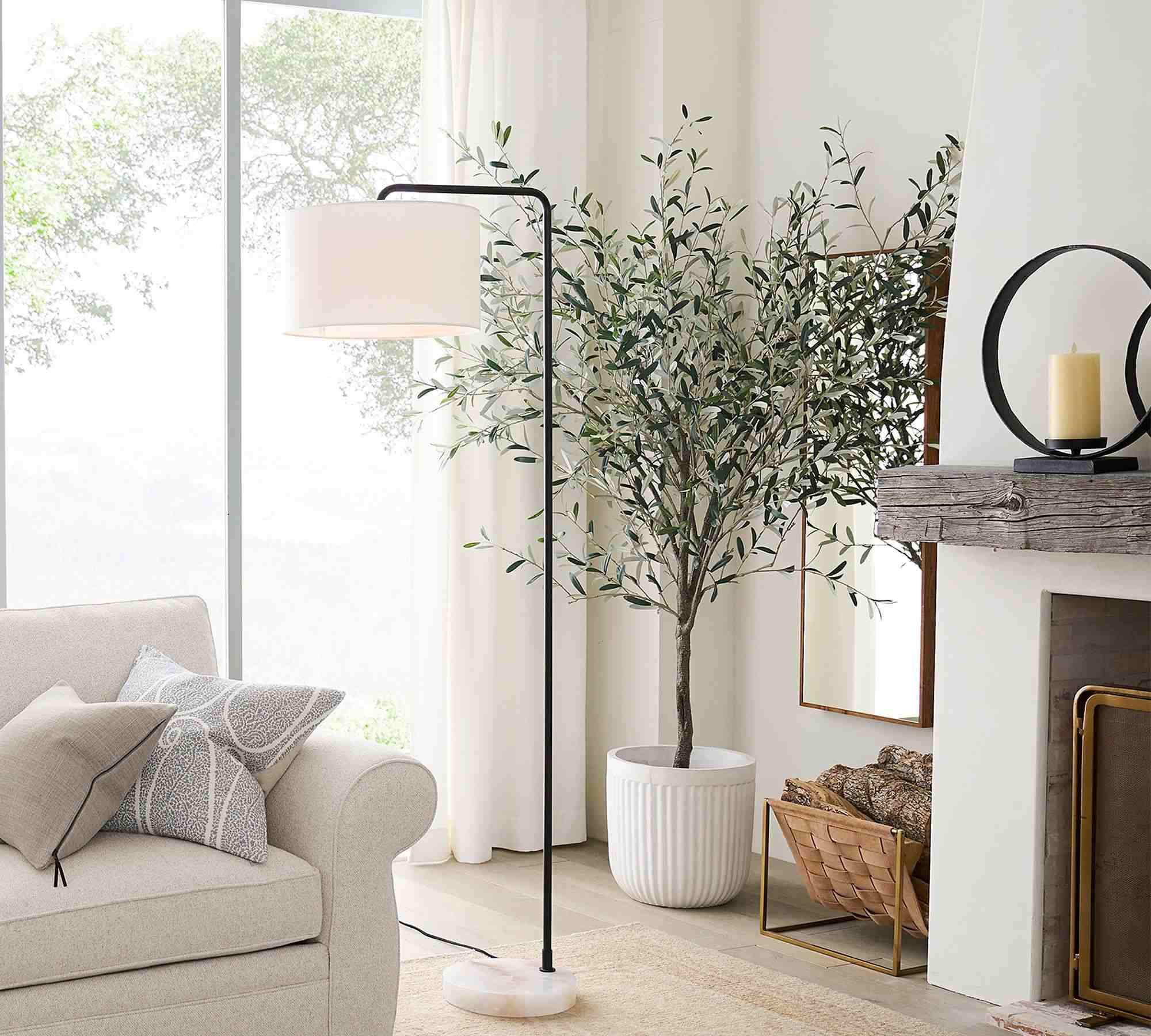 Concrete Fluted Planter, Chalk